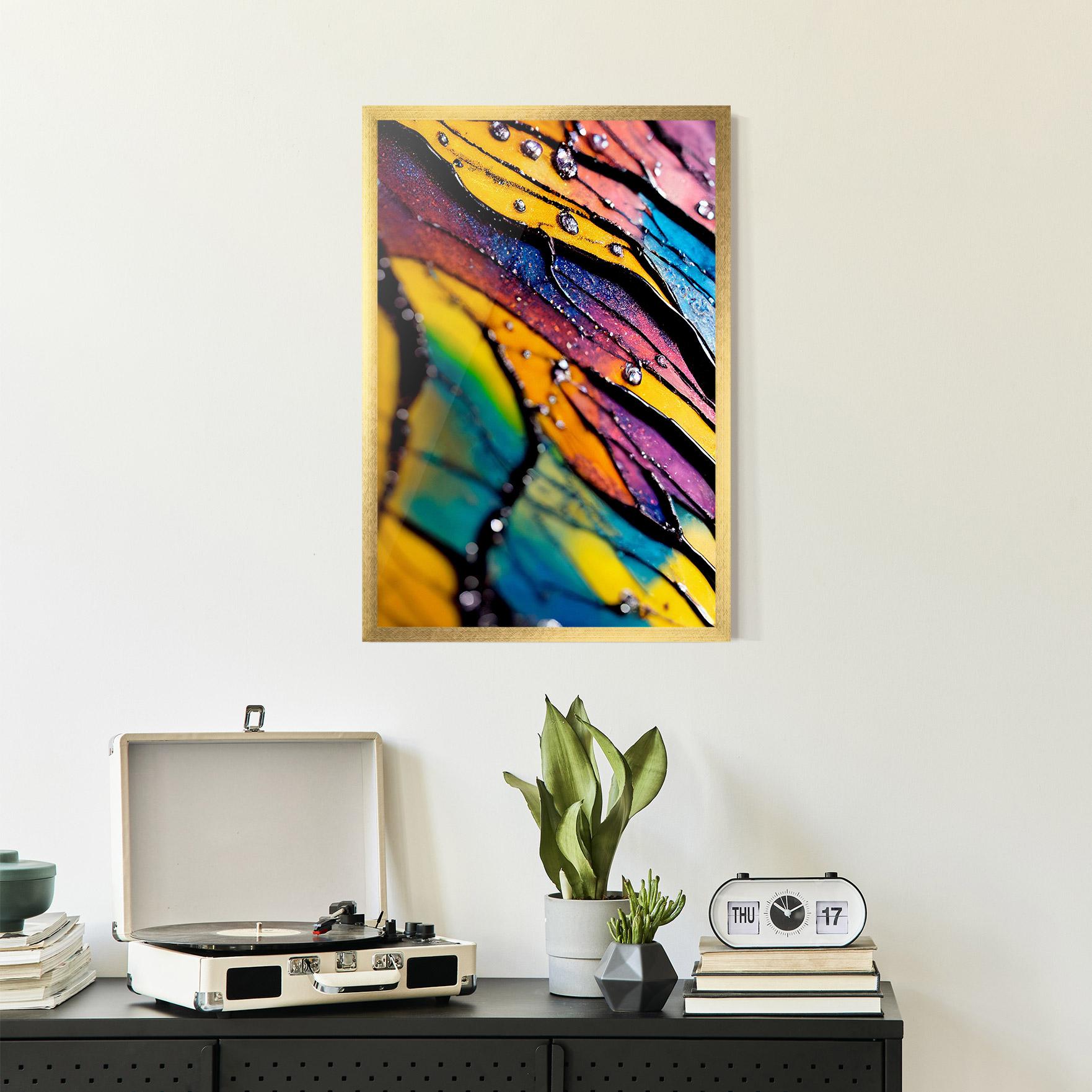 Gerahmte Poster Beautiful Colorful Epoxy mockup 2