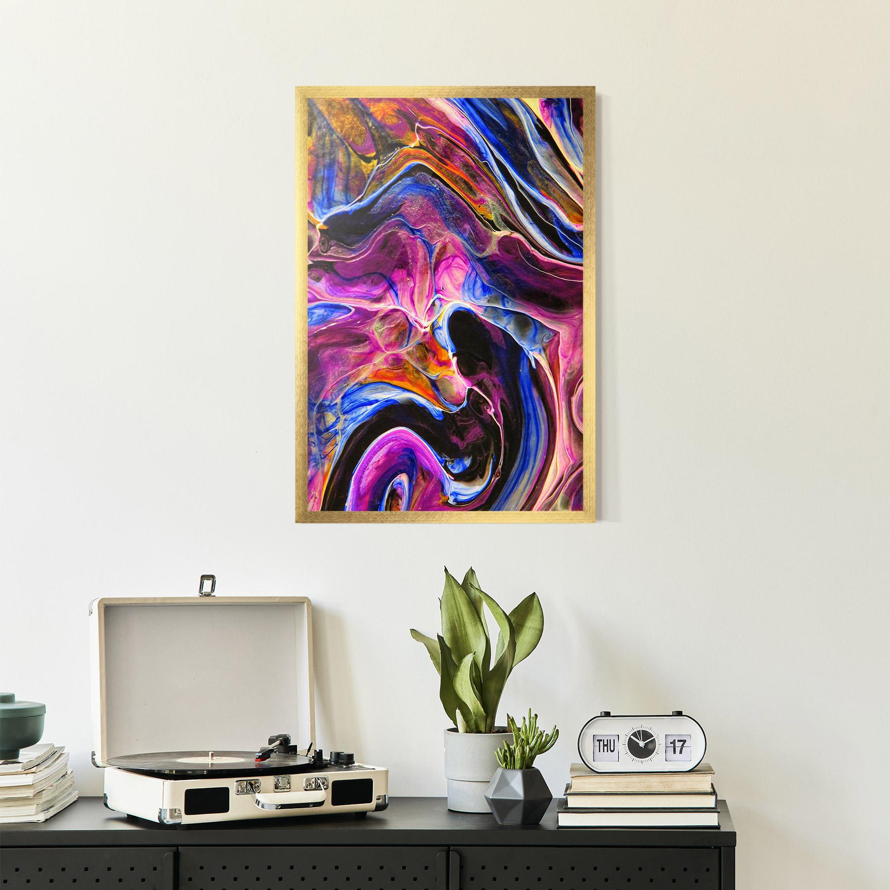 Gerahmte Poster Colourful Abstract Shades mockup 2