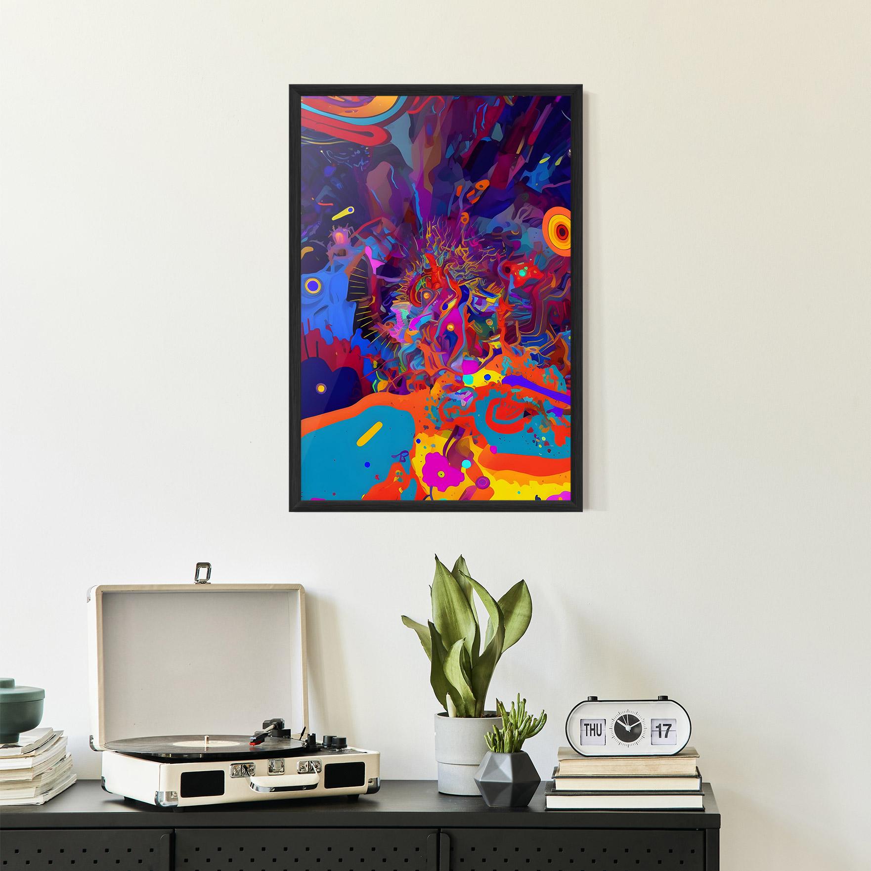 Gerahmte Poster Abstract Color Work mockup 2