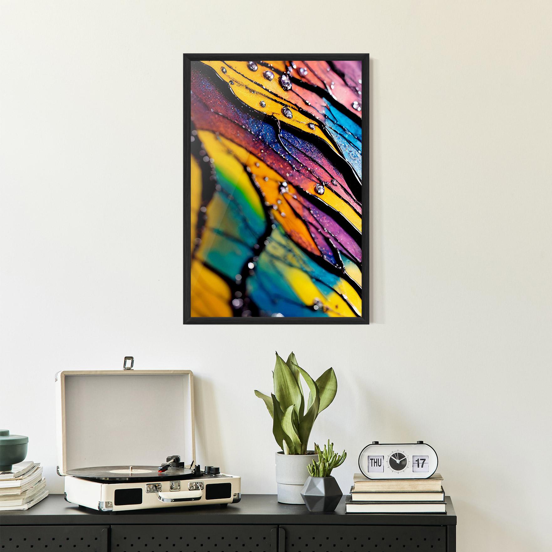 Gerahmte Poster Beautiful Colorful Epoxy mockup 2