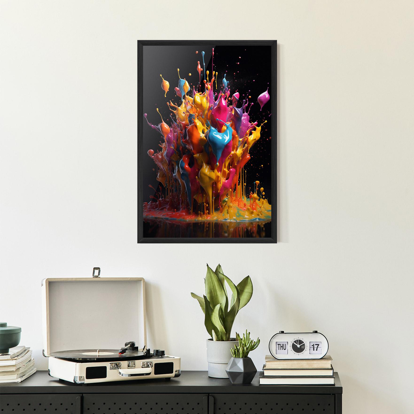 Gerahmte Poster Liquid Splashing mockup 2