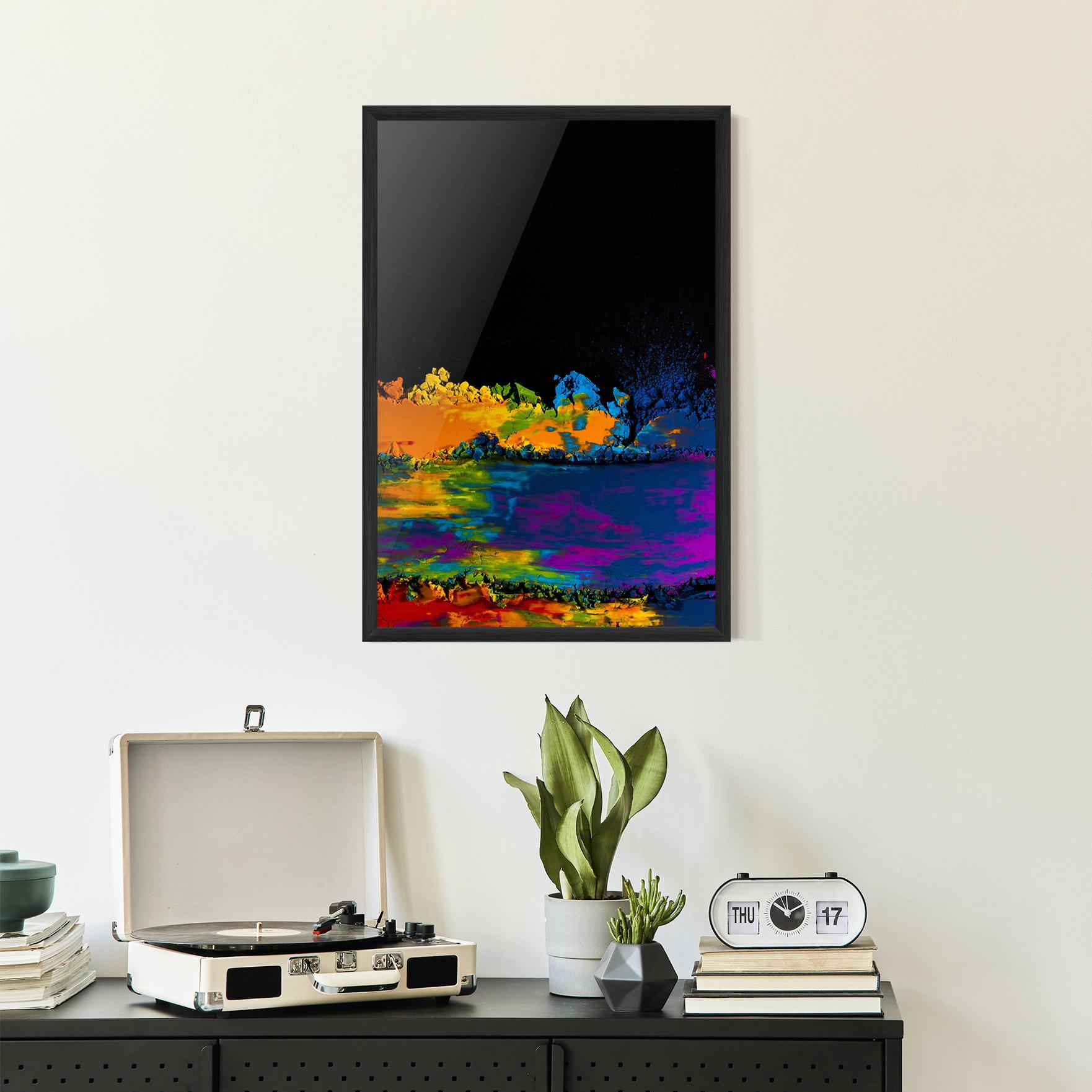 Gerahmte Poster Mixed Holi Colors mockup 2