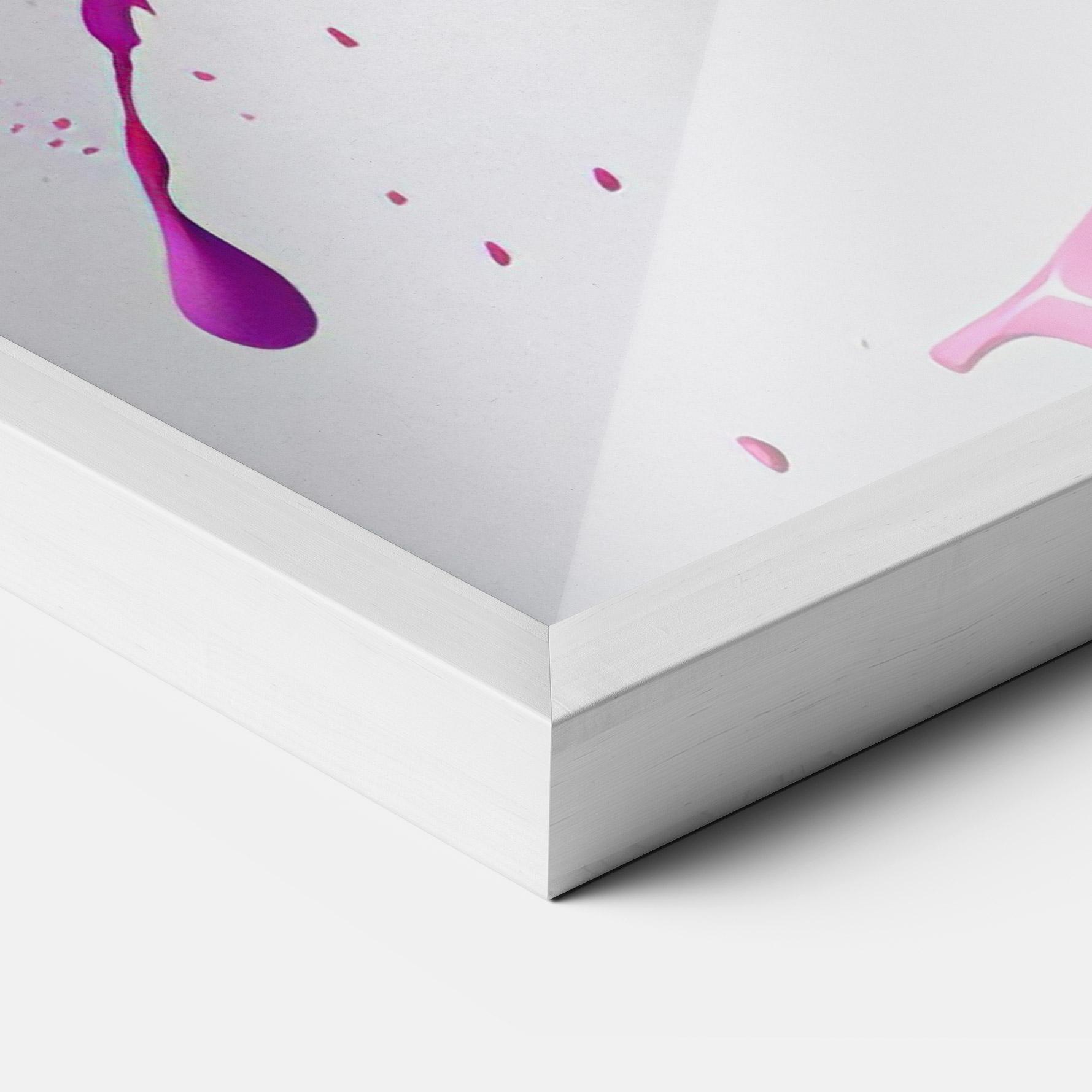 Gerahmte Poster Blue Pink Splash mockup 3
