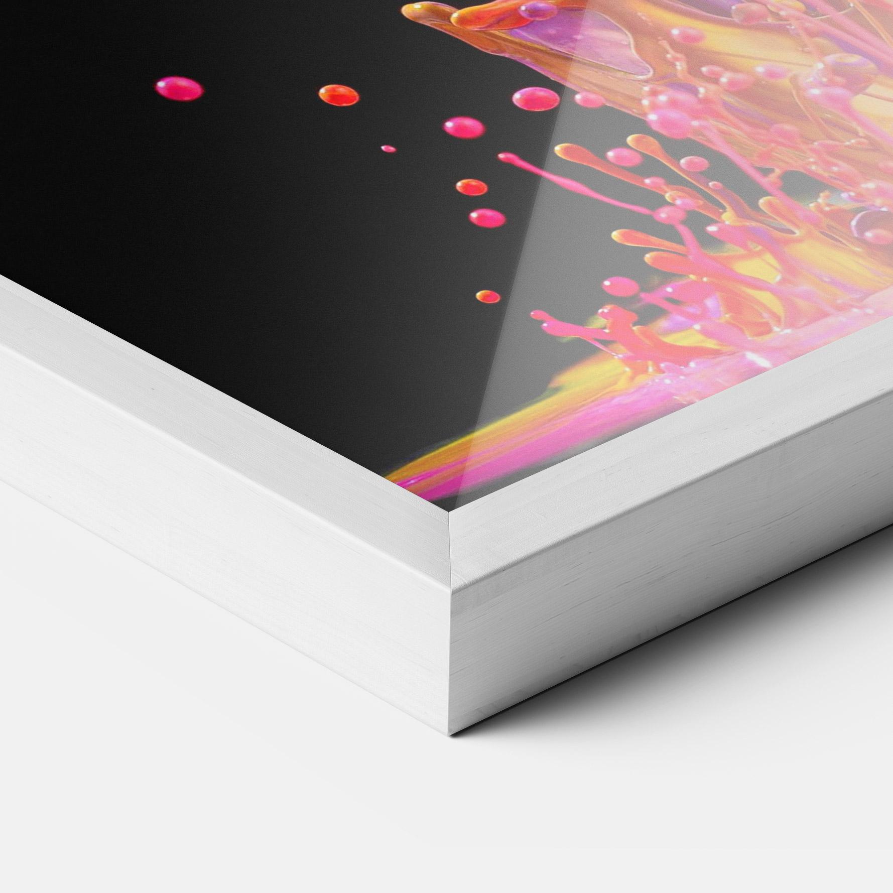 Gerahmte Poster Dancing Colored Paint mockup 3