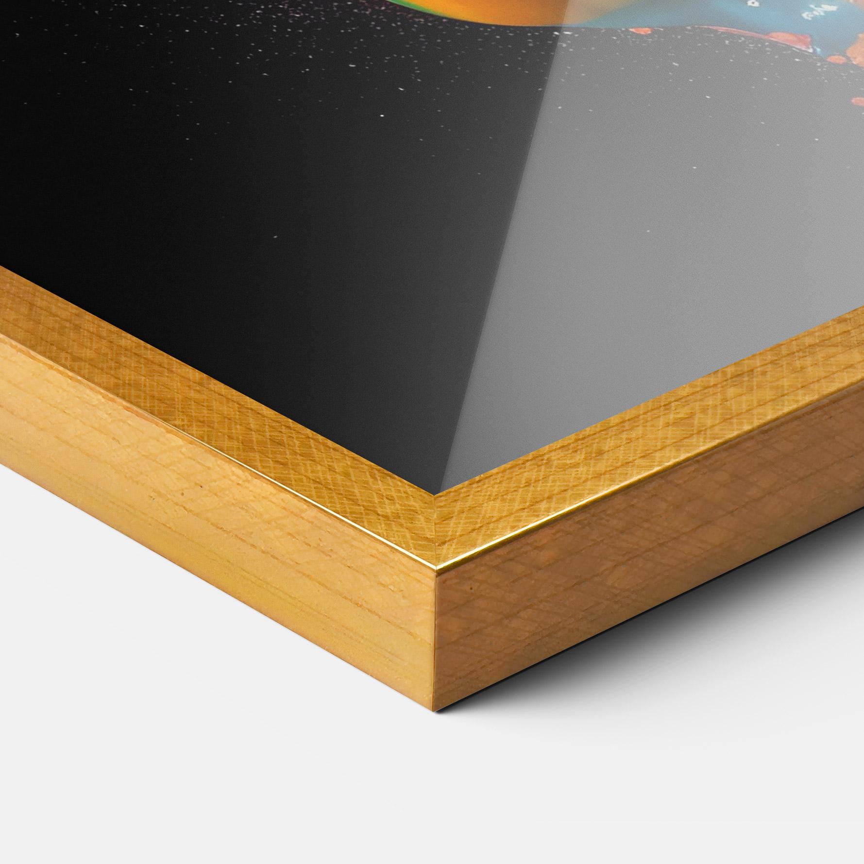 Gerahmte Poster Colorful Paint Dropped mockup 3