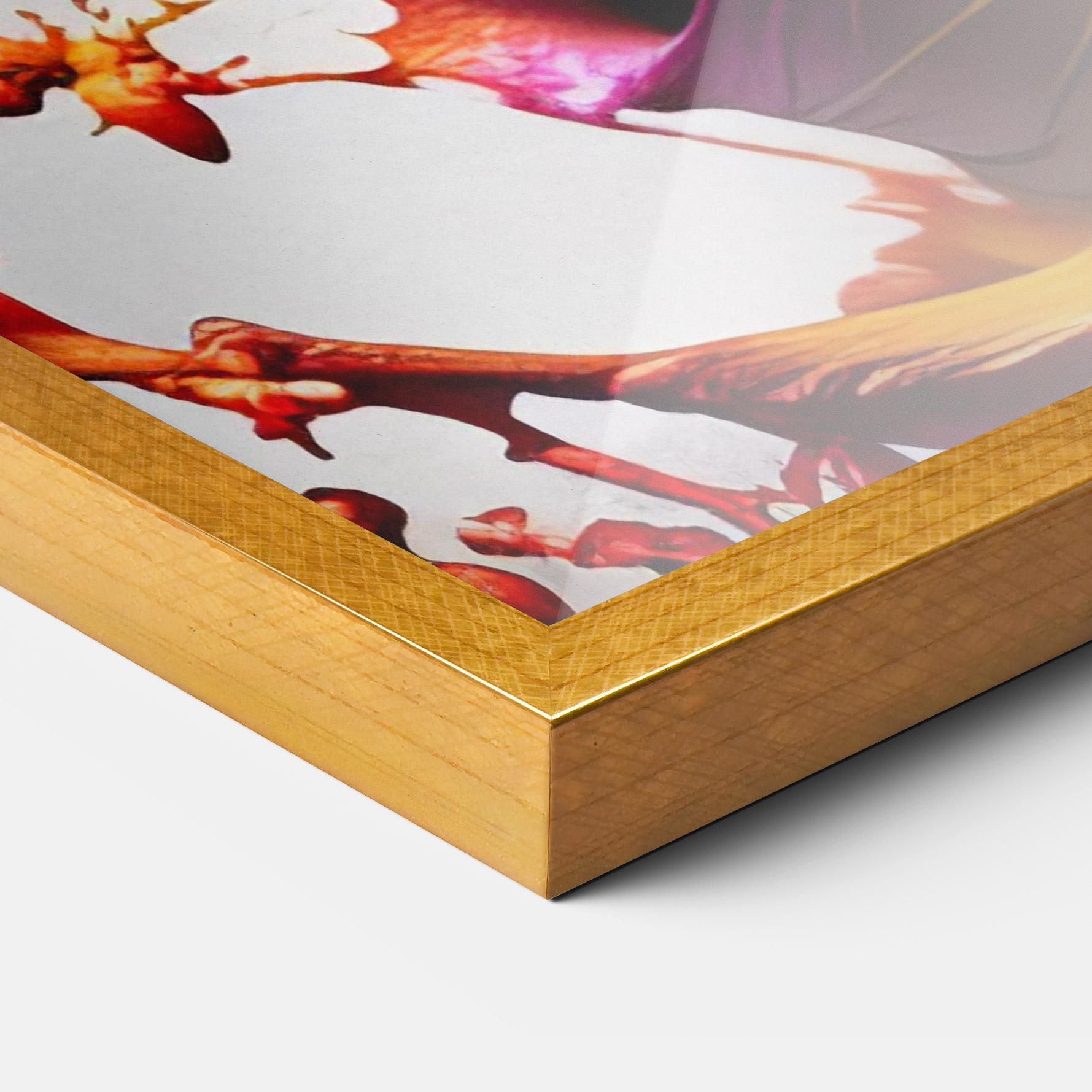 Gerahmte Poster Purple Blue Splash mockup 3