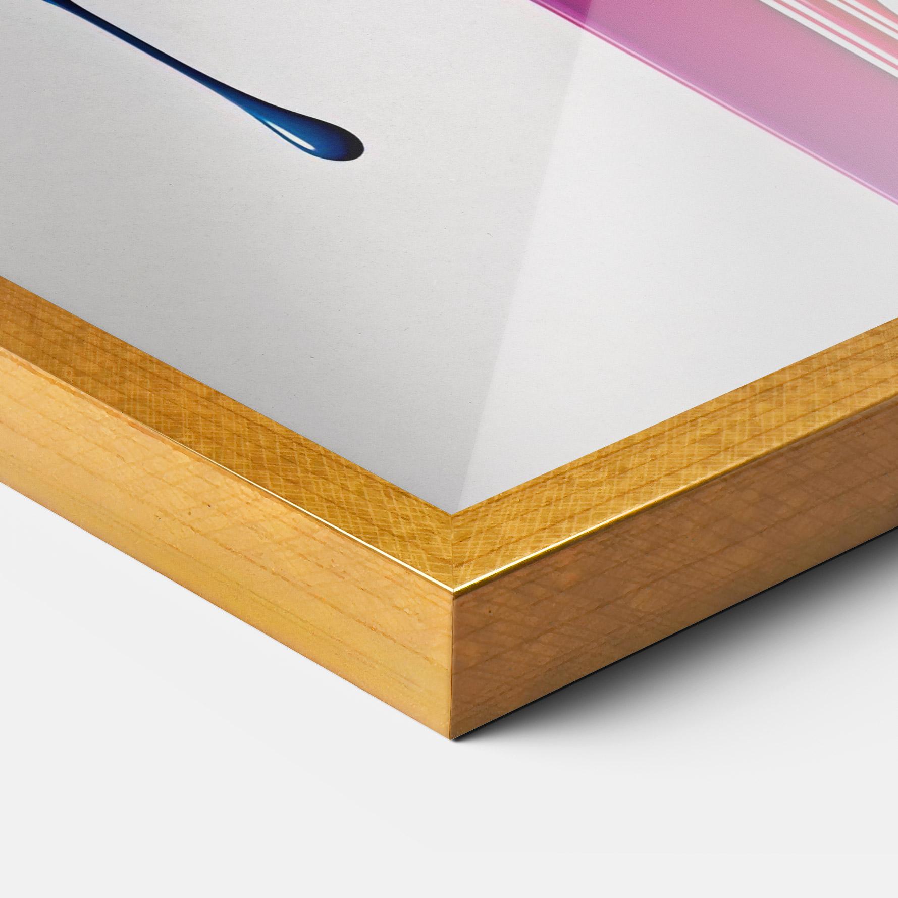 Gerahmte Poster Yellow Blue Floating mockup 3