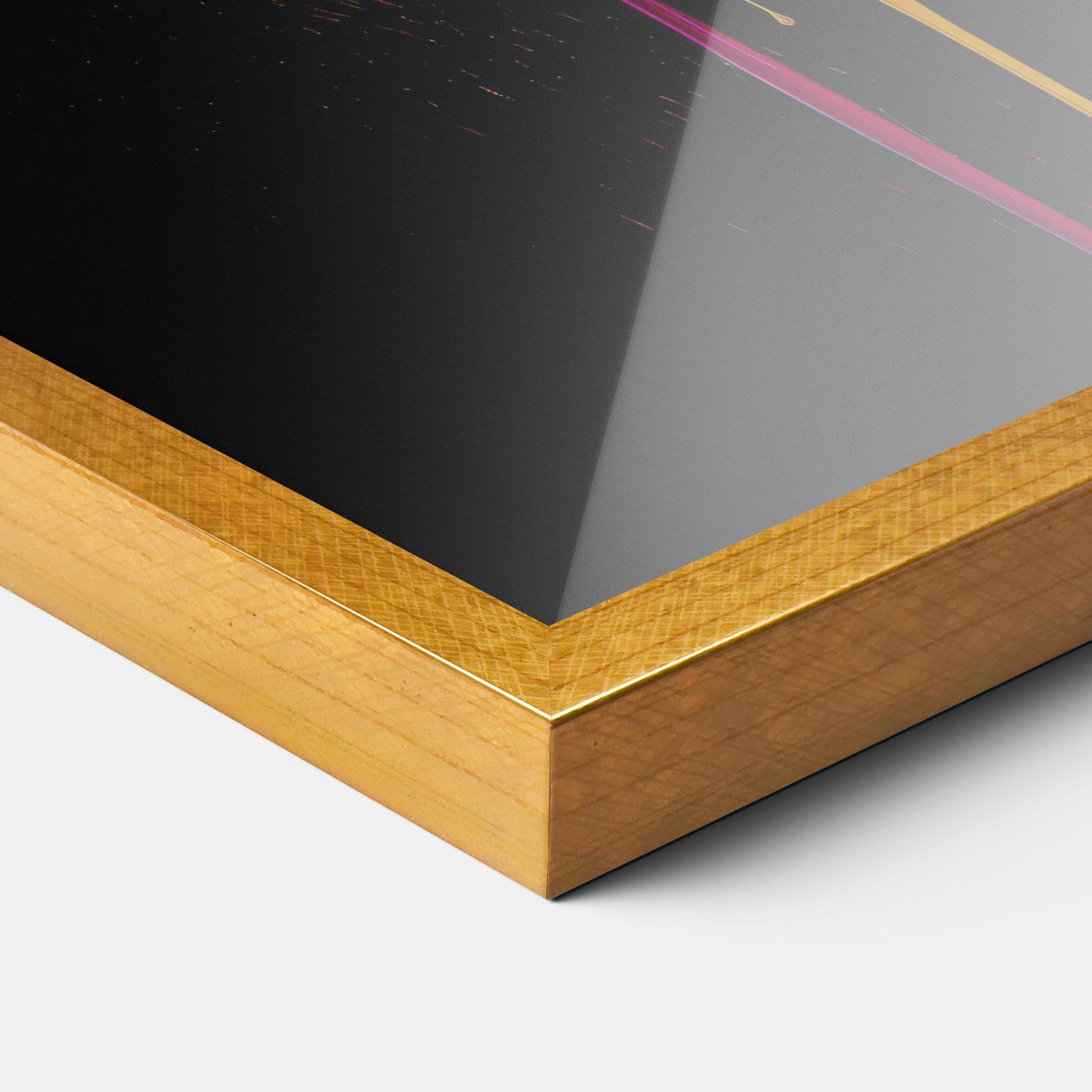 Gerahmte Poster Yellow Splash Floating mockup 3