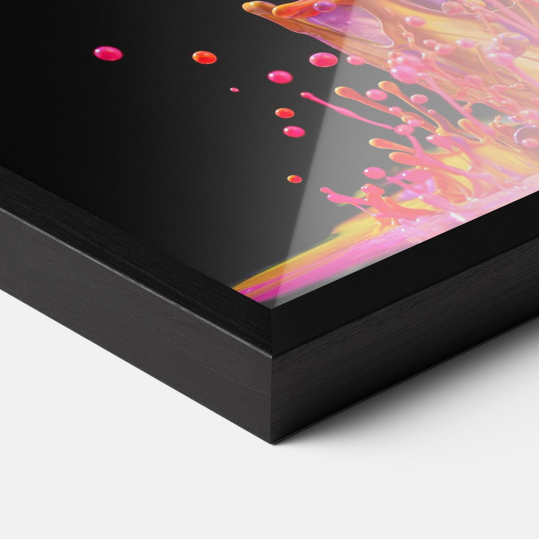 Gerahmte Poster Dancing Colored Paint mockup 3