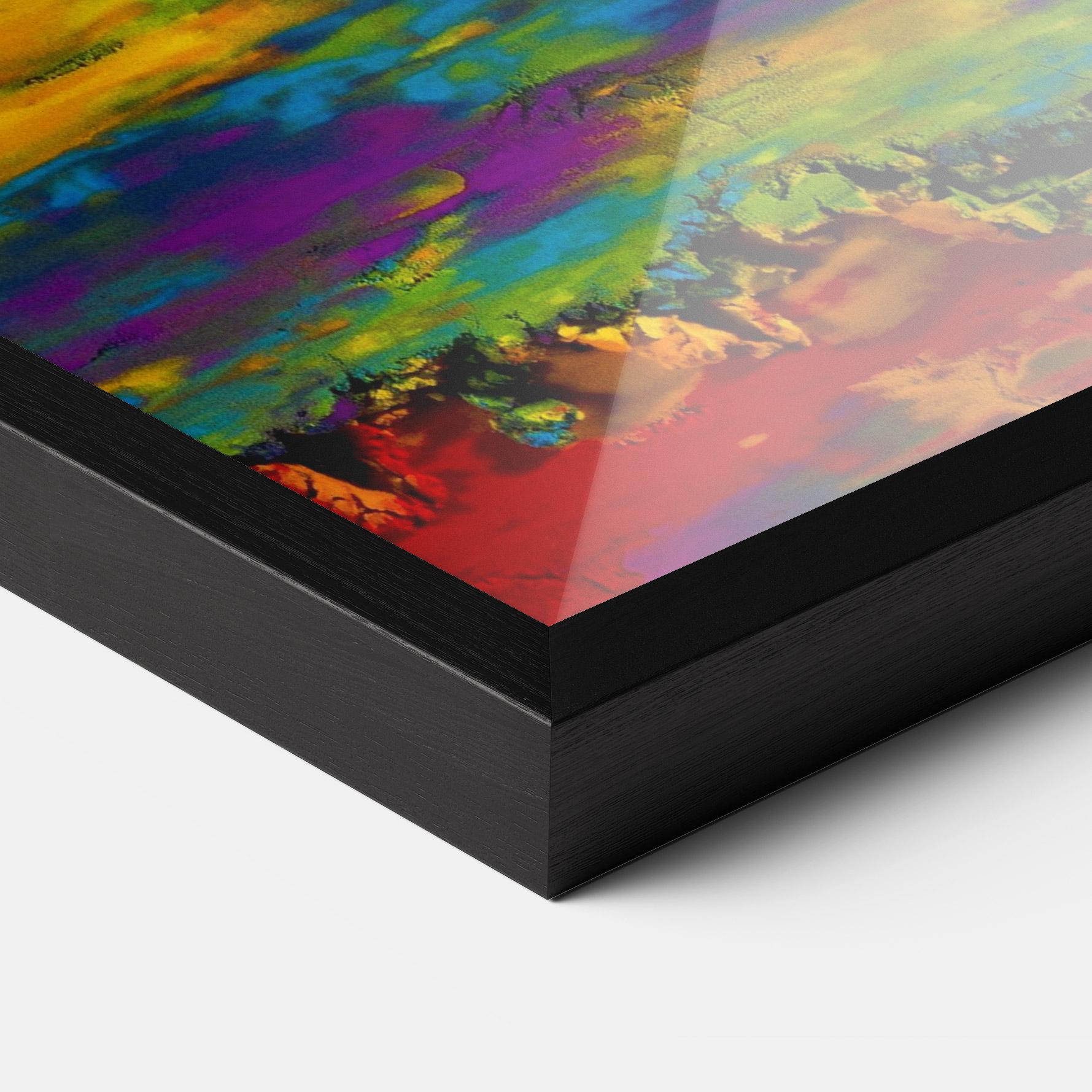 Gerahmte Poster Mixed Holi Colors mockup 3