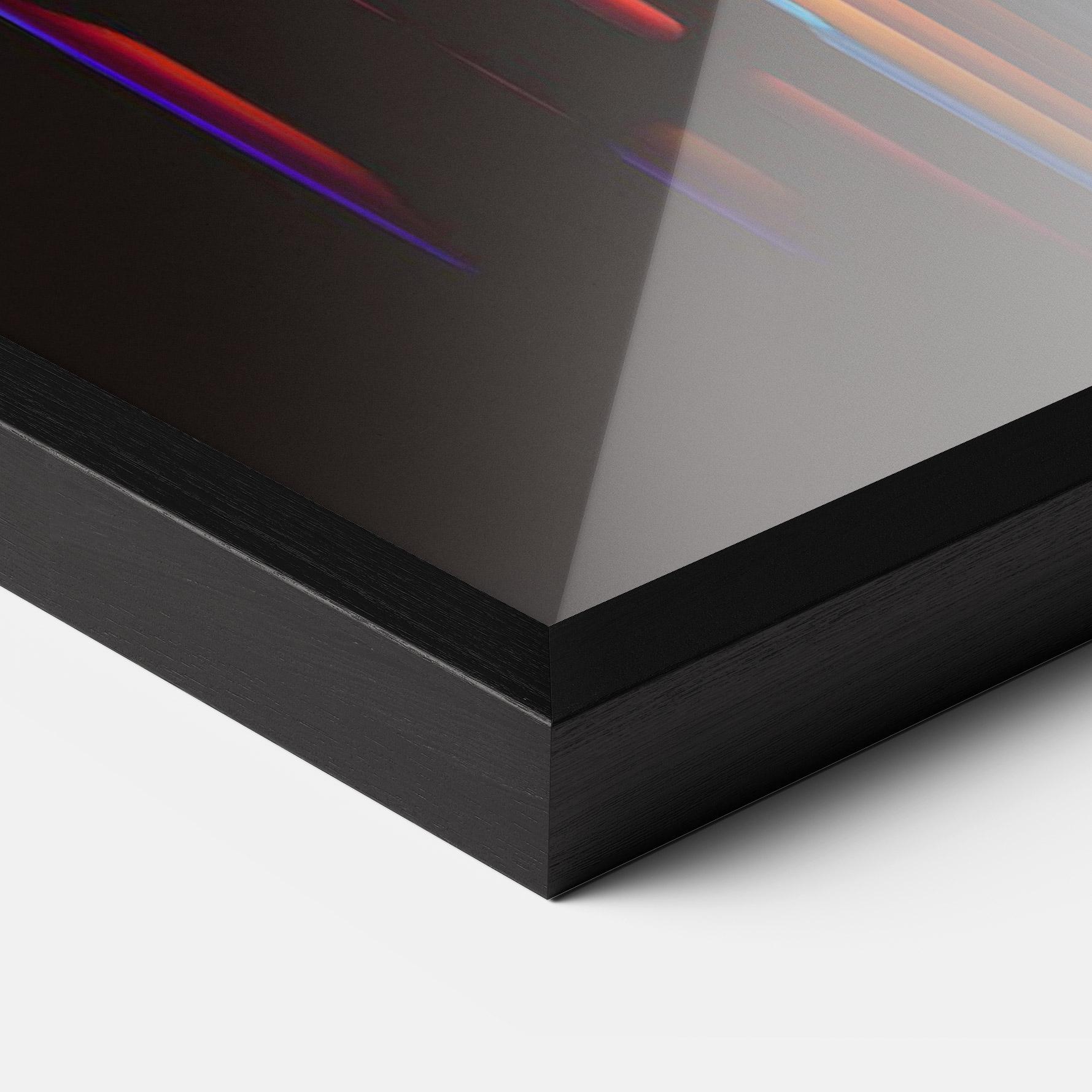 Gerahmte Poster Rainbow Floating Colors mockup 3