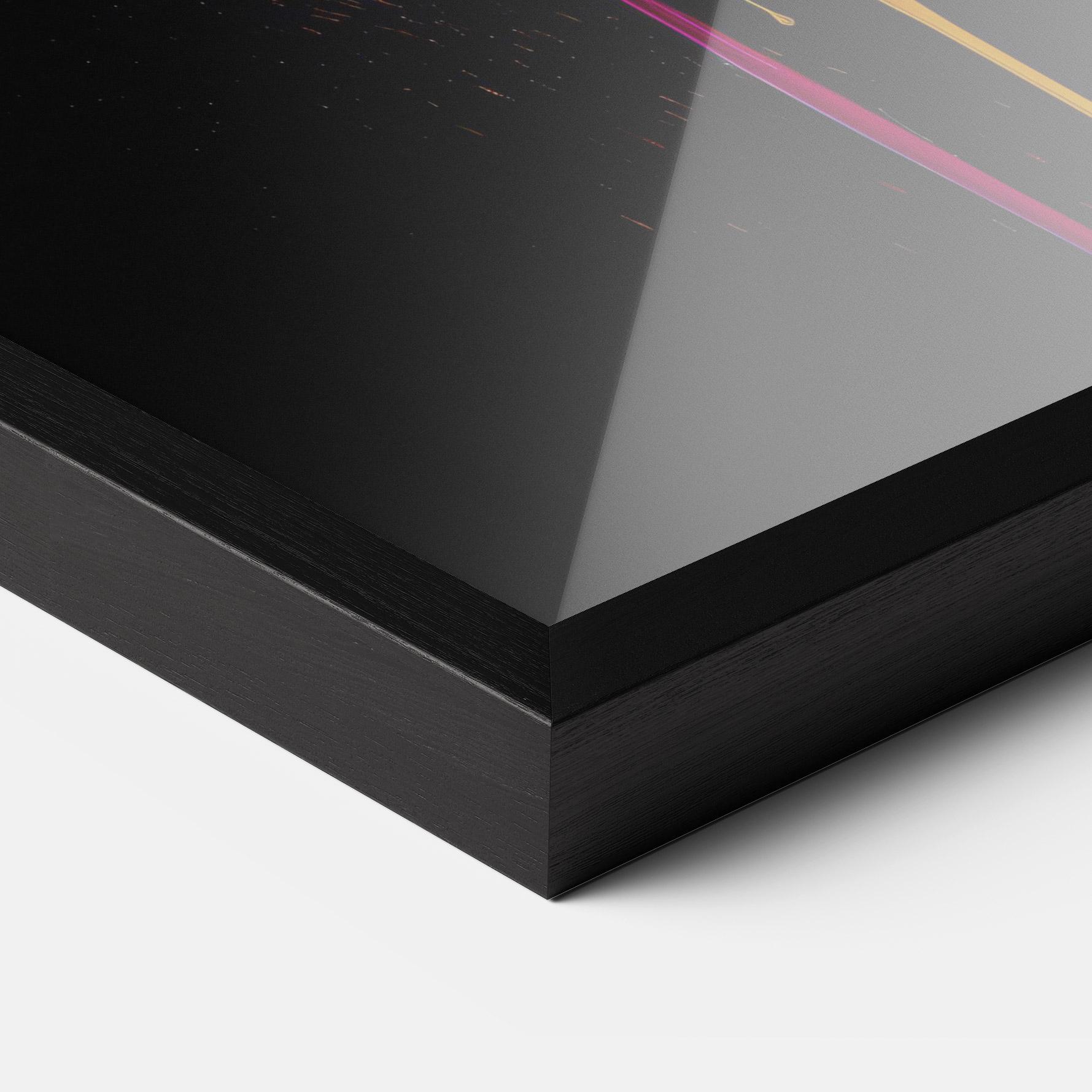 Gerahmte Poster Yellow Splash Floating mockup 3