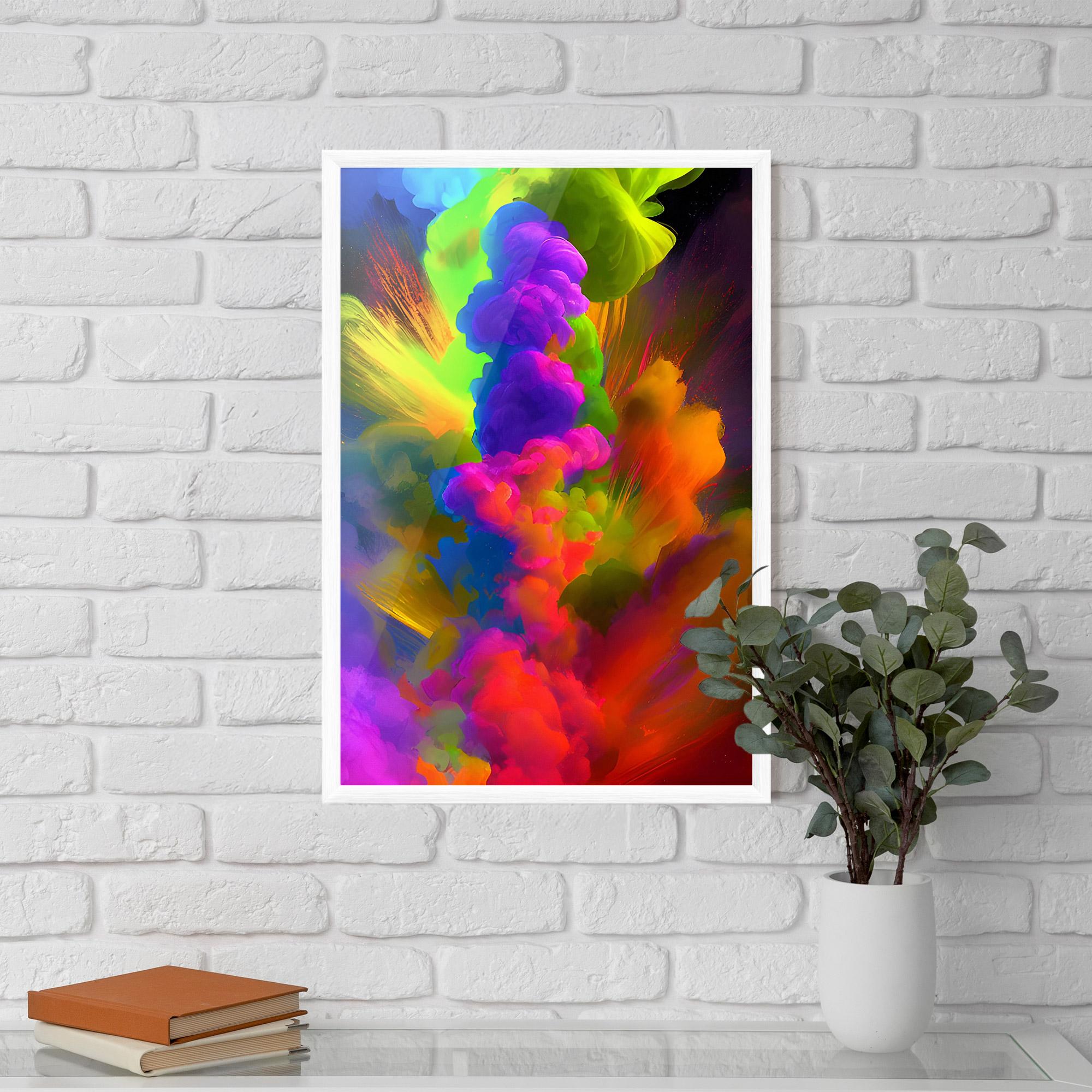 Gerahmte Poster Blurred Colorful Smoke mockup 5