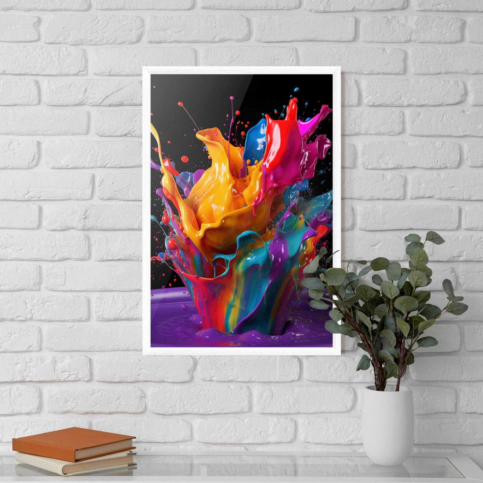 Gerahmte Poster Brightly Color Splashing mockup 5