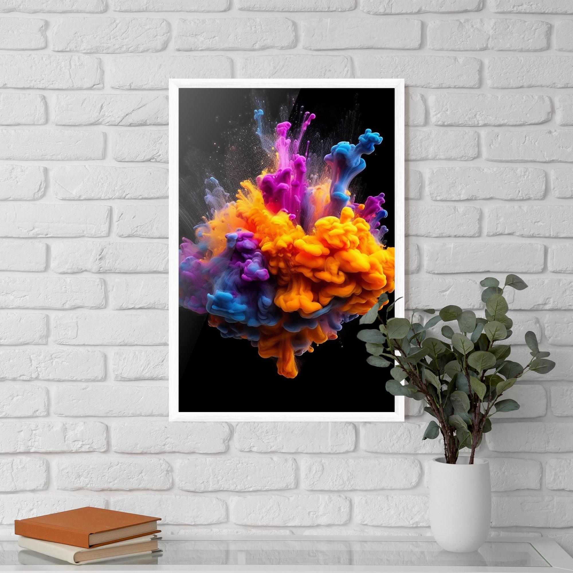 Gerahmte Poster Colorful Cloud Liquid mockup 5