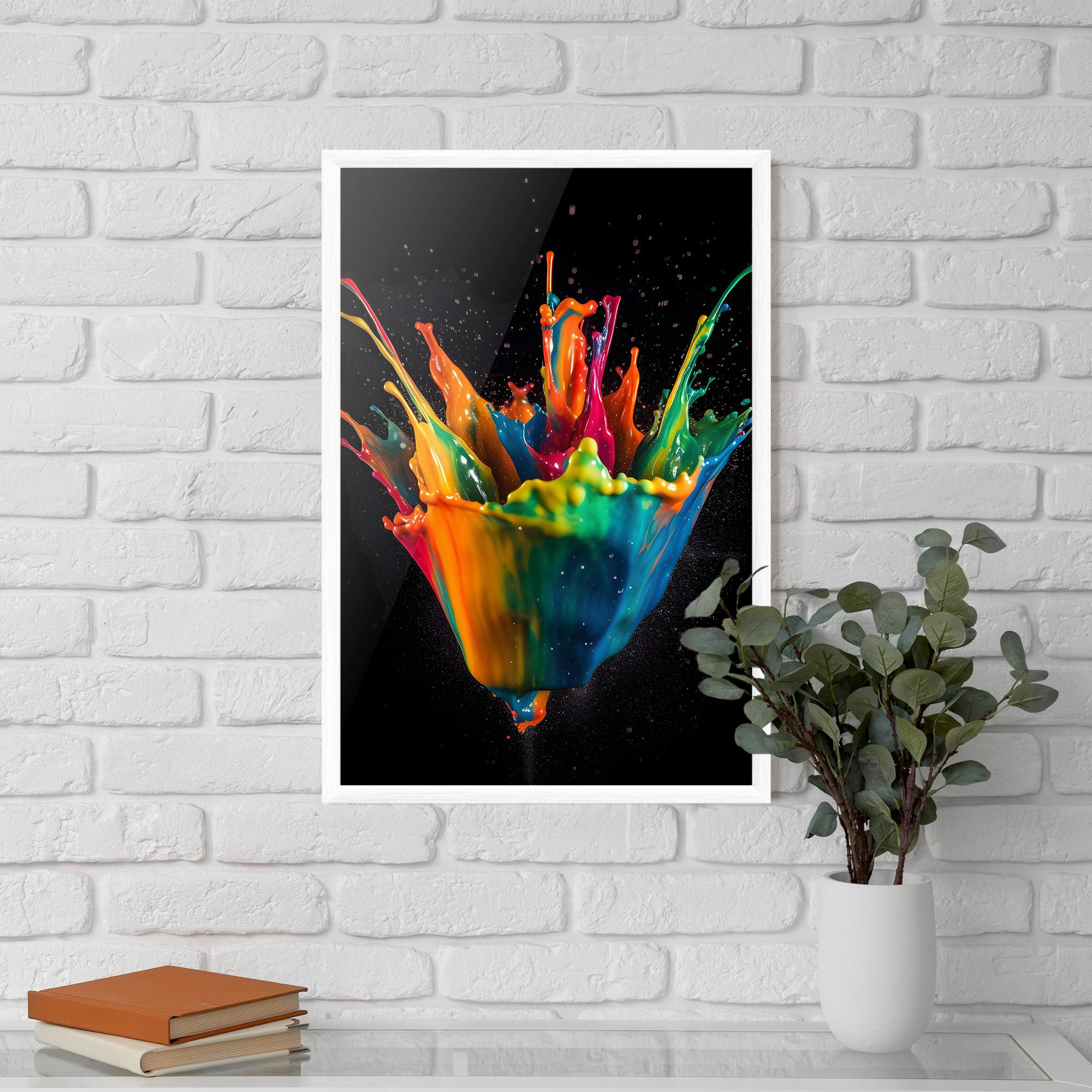 Gerahmte Poster Colorful Paint Dropped mockup 5