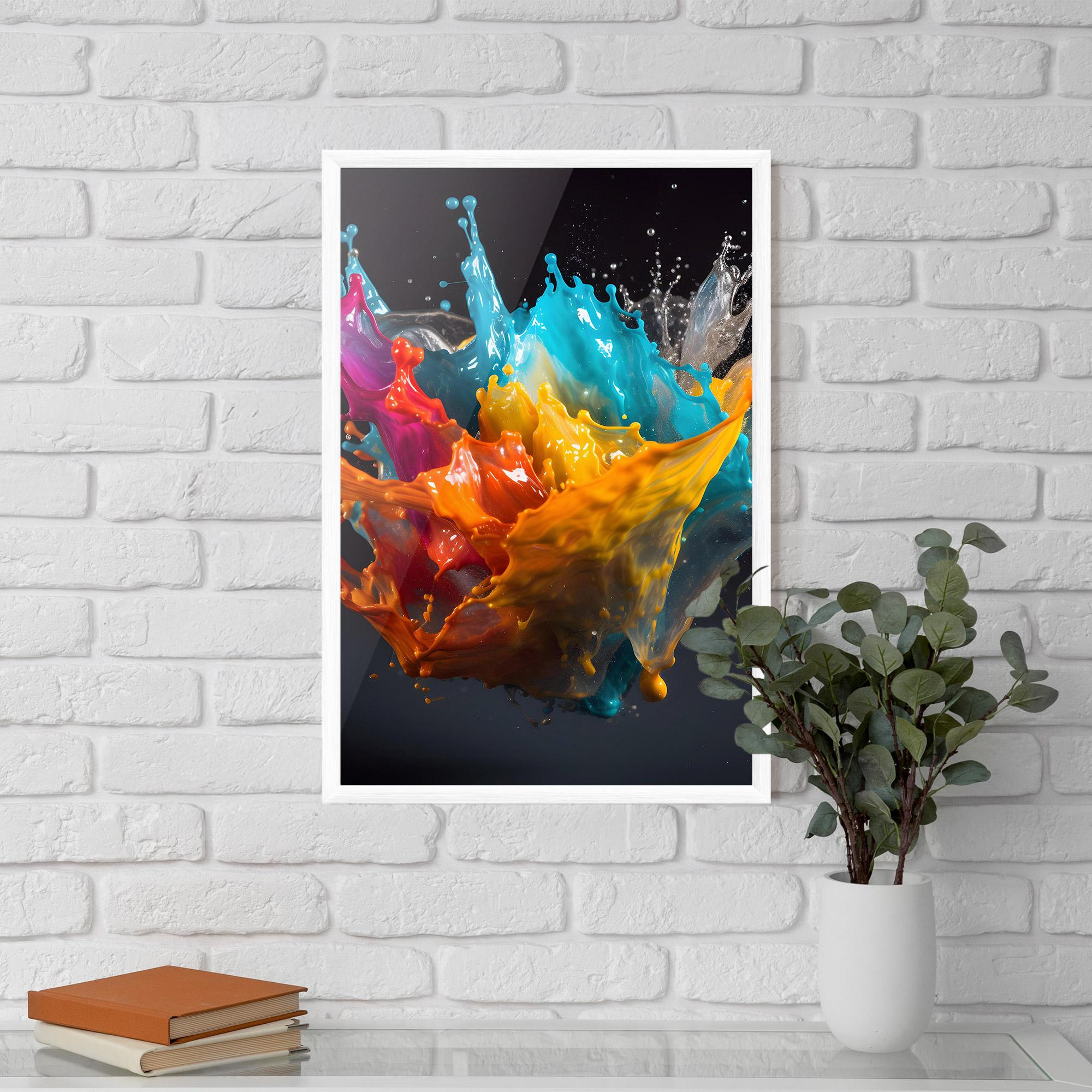 Gerahmte Poster Colorful Splash Floating mockup 5