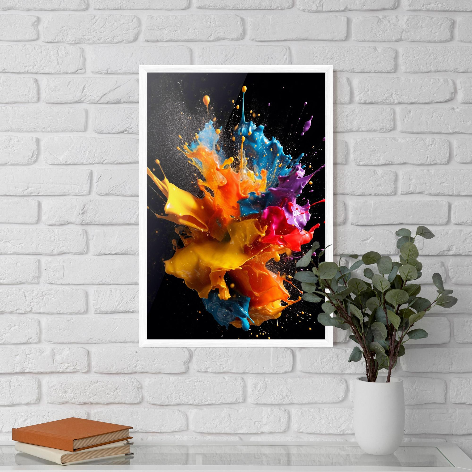 Gerahmte Poster Colors Splashing mockup 5