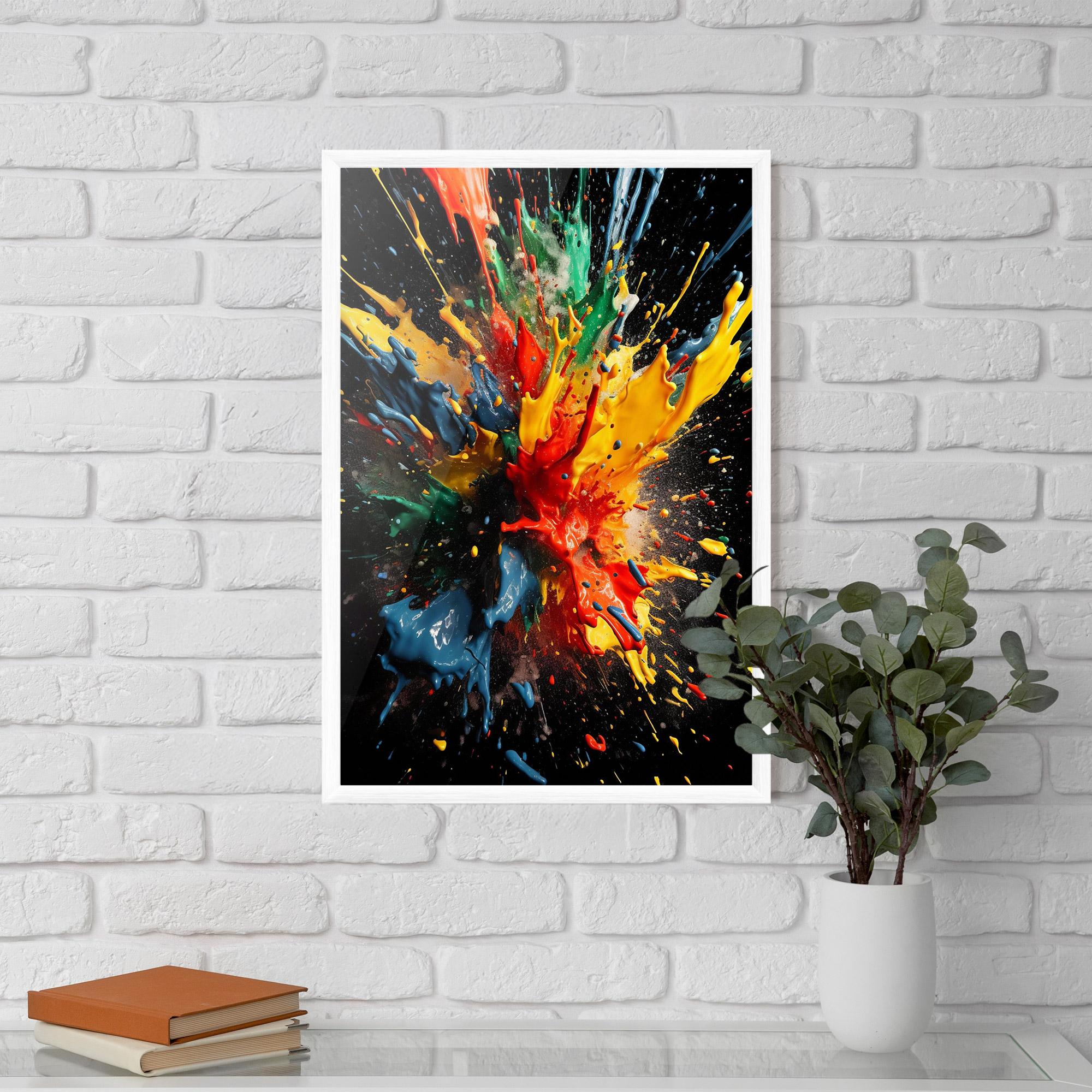 Gerahmte Poster Floating Color Splash mockup 5