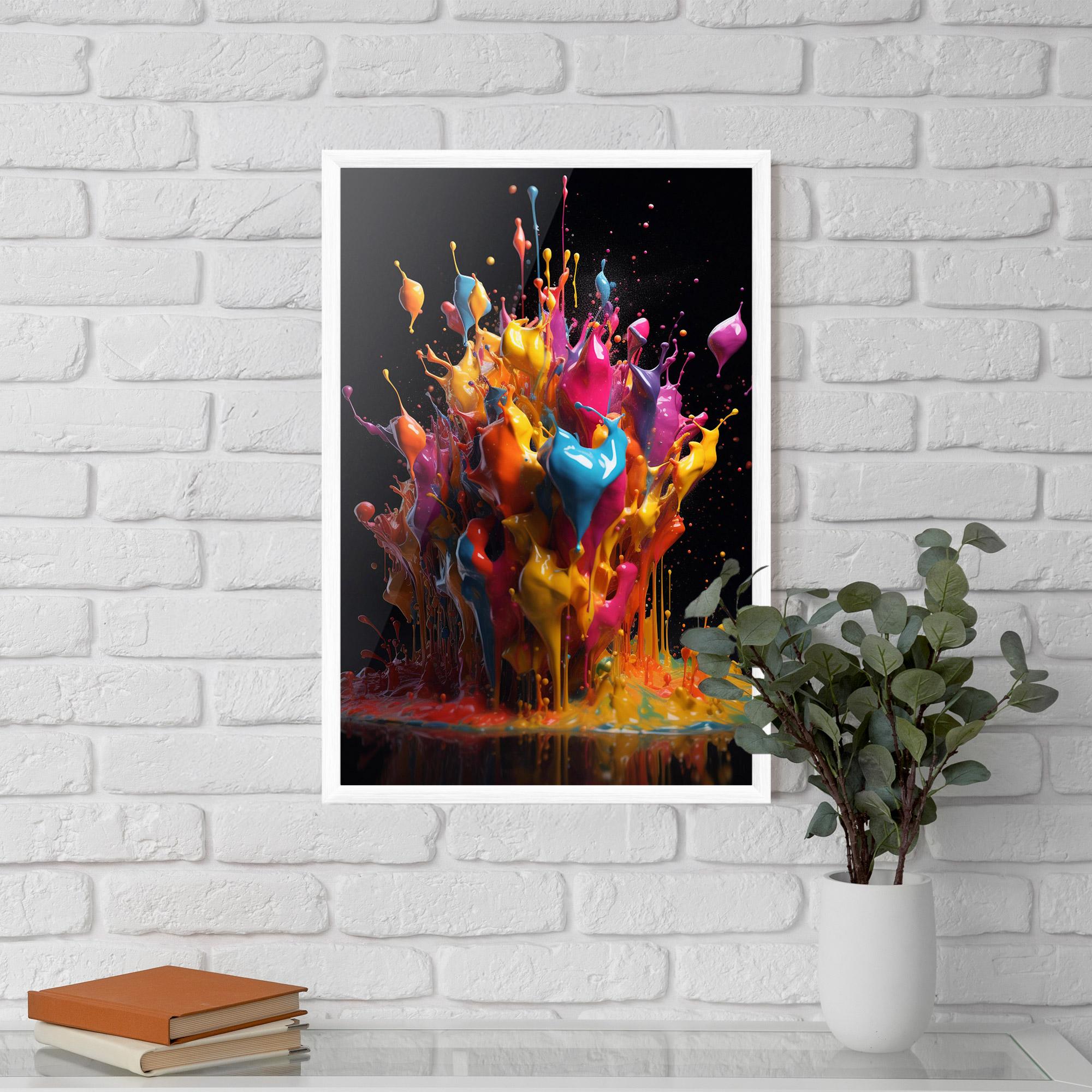 Gerahmte Poster Liquid Splashing mockup 5