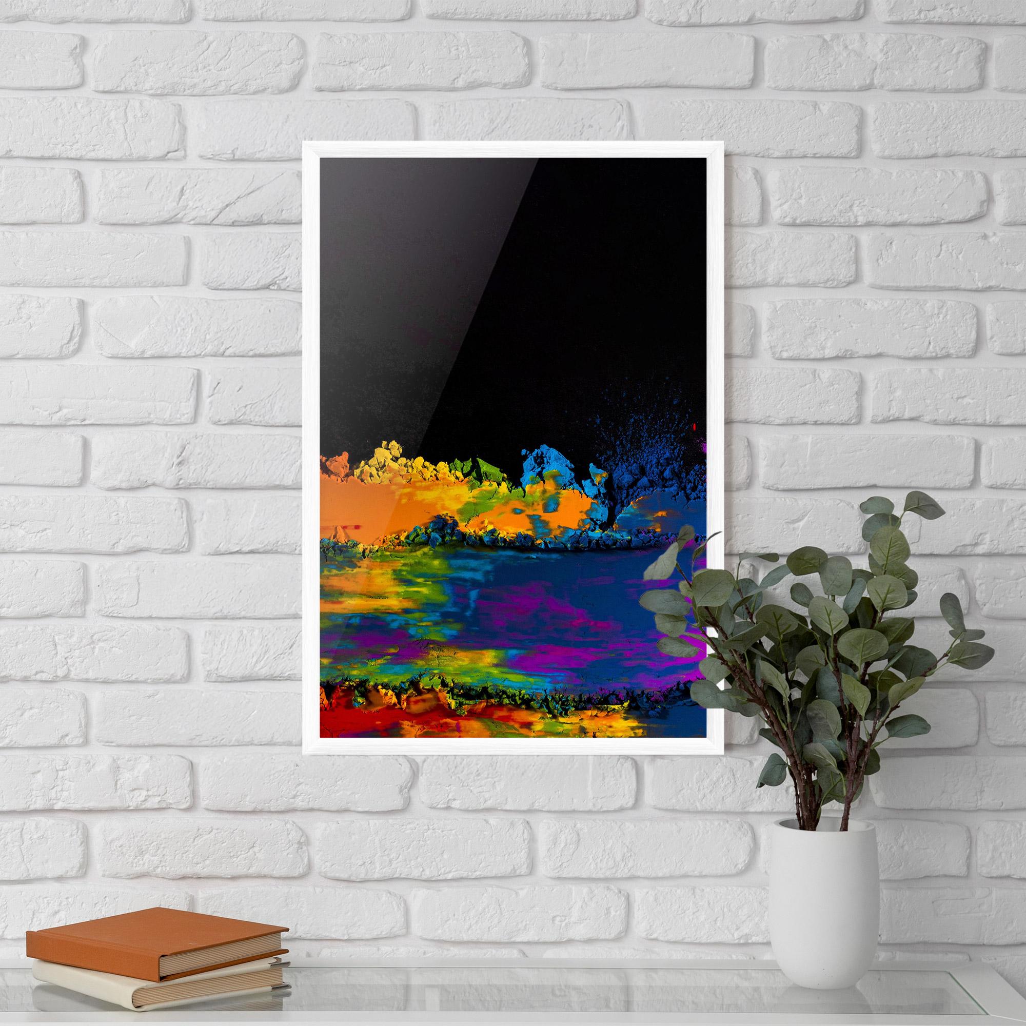 Gerahmte Poster Mixed Holi Colors mockup 5