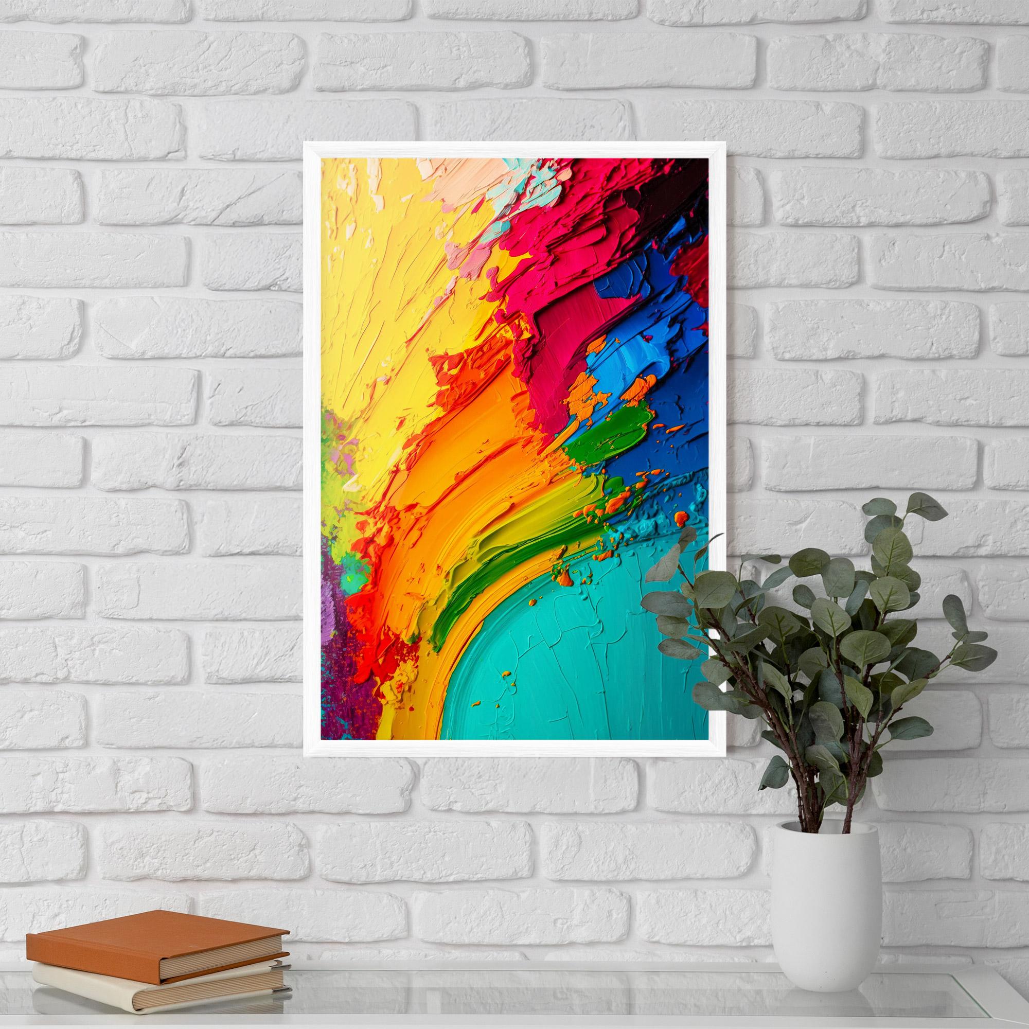Gerahmte Poster Multicolored Painting mockup 5