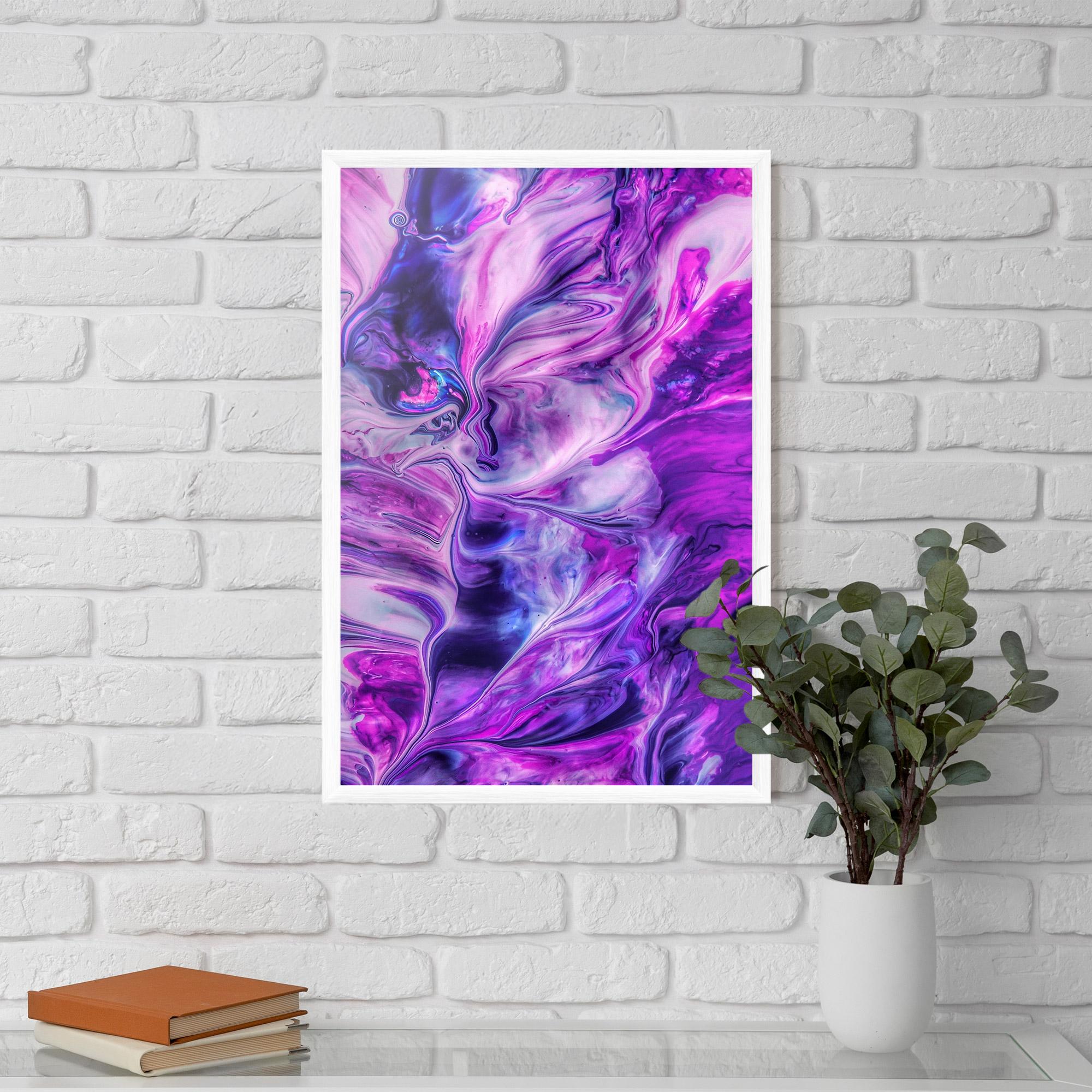 Gerahmte Poster Purple Fluid mockup 5