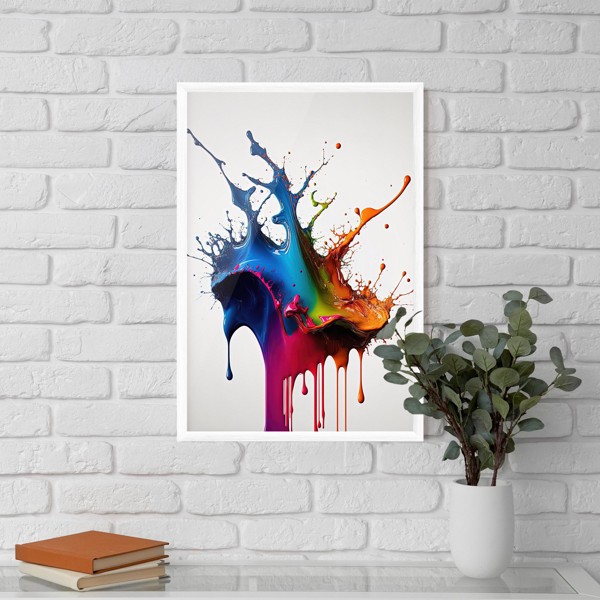 Gerahmte Poster Yellow Blue Floating mockup 5