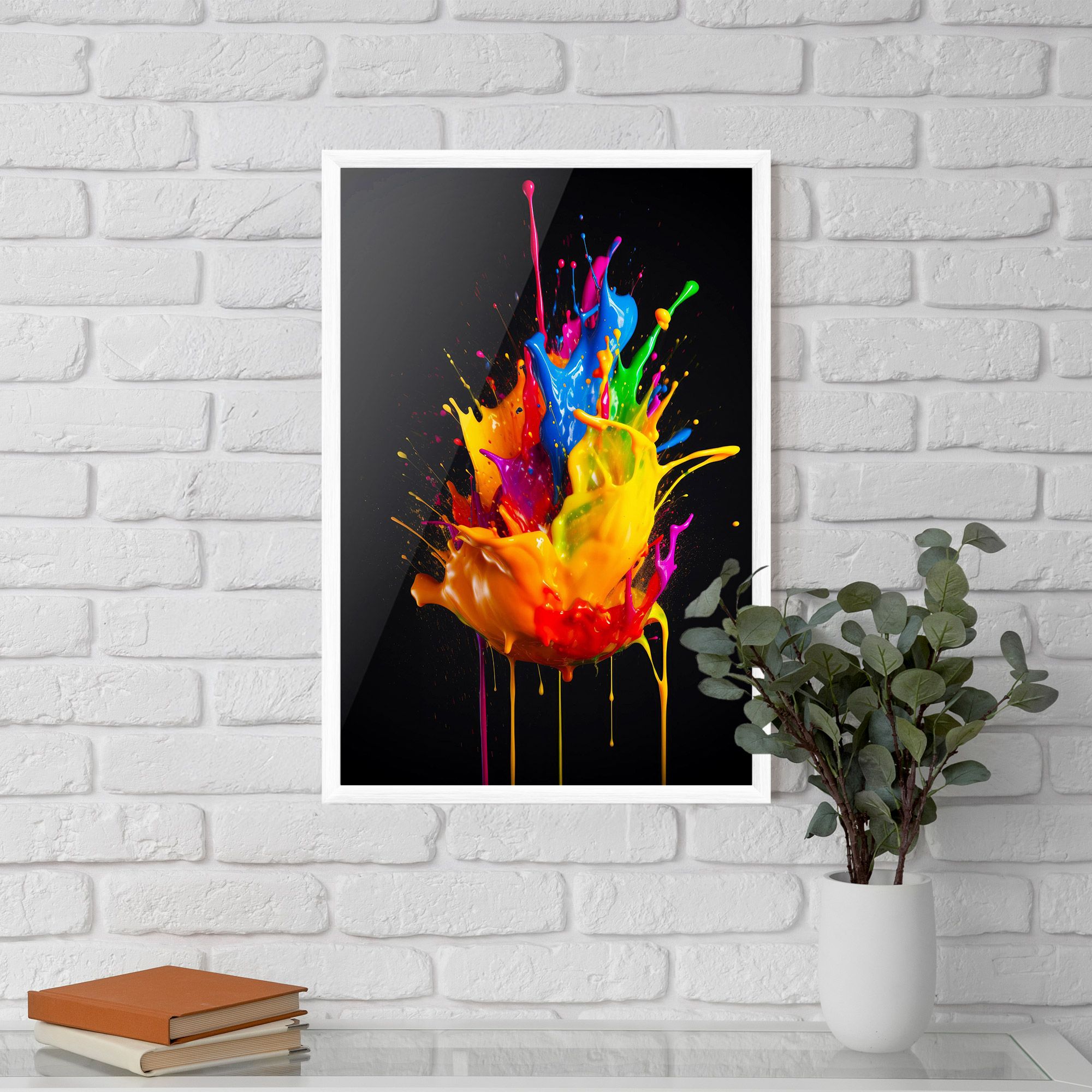 Yellow Splash Floating mockup 5