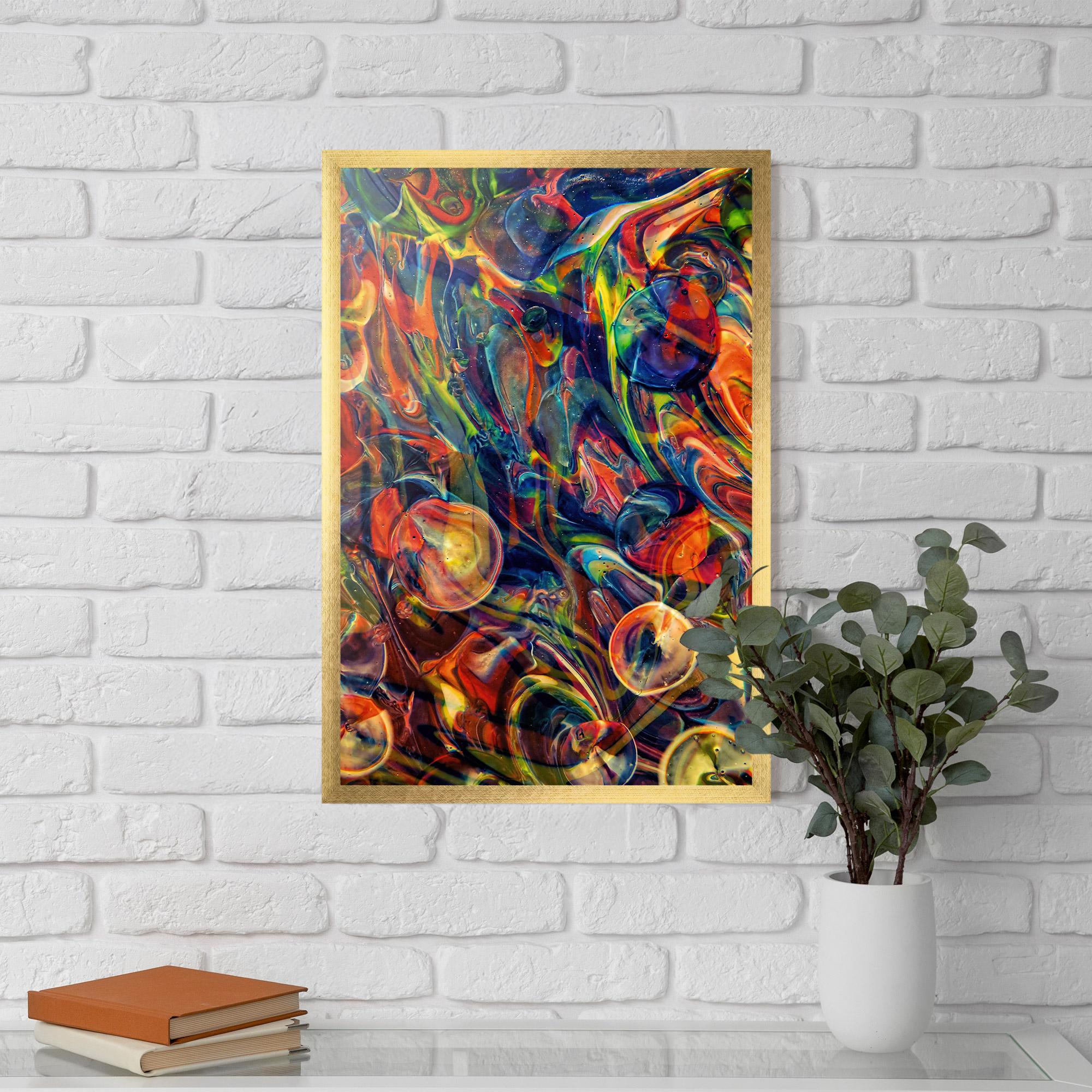 Gerahmte Poster Abstract Glass mockup 5