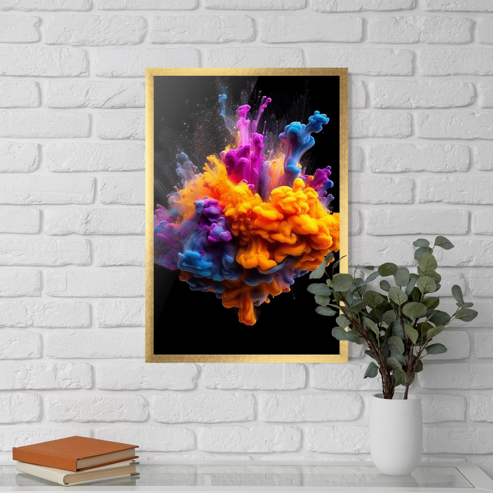 Gerahmte Poster Colorful Cloud Liquid mockup 5