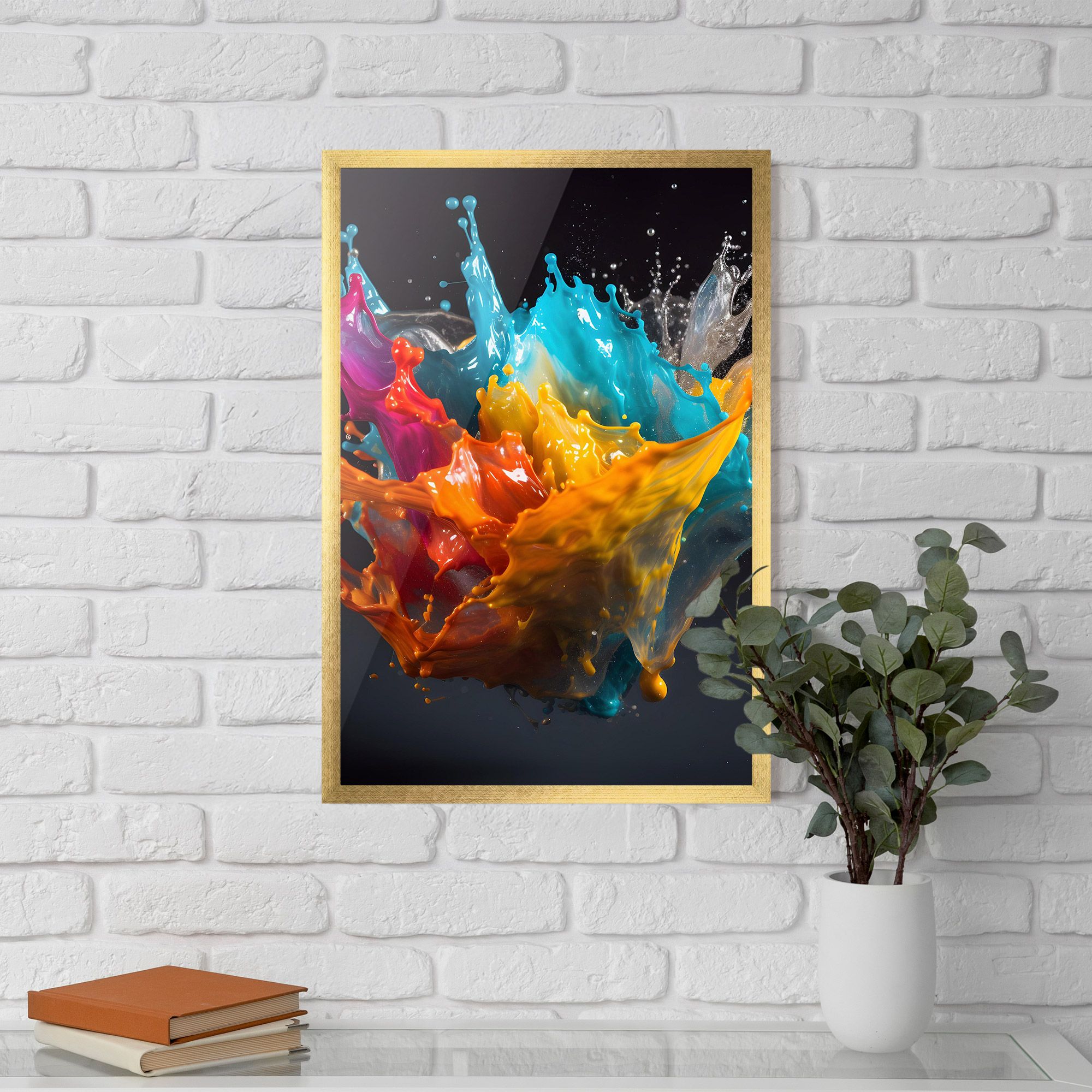 Colorful Splash Floating mockup 5
