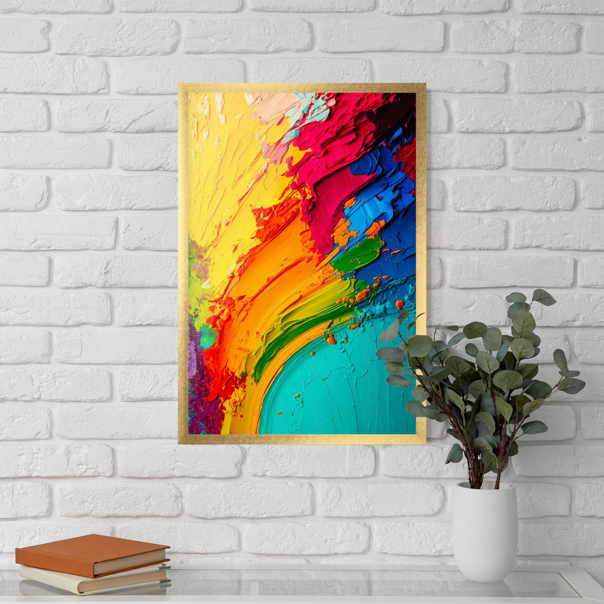 Gerahmte Poster Multicolored Painting mockup 5