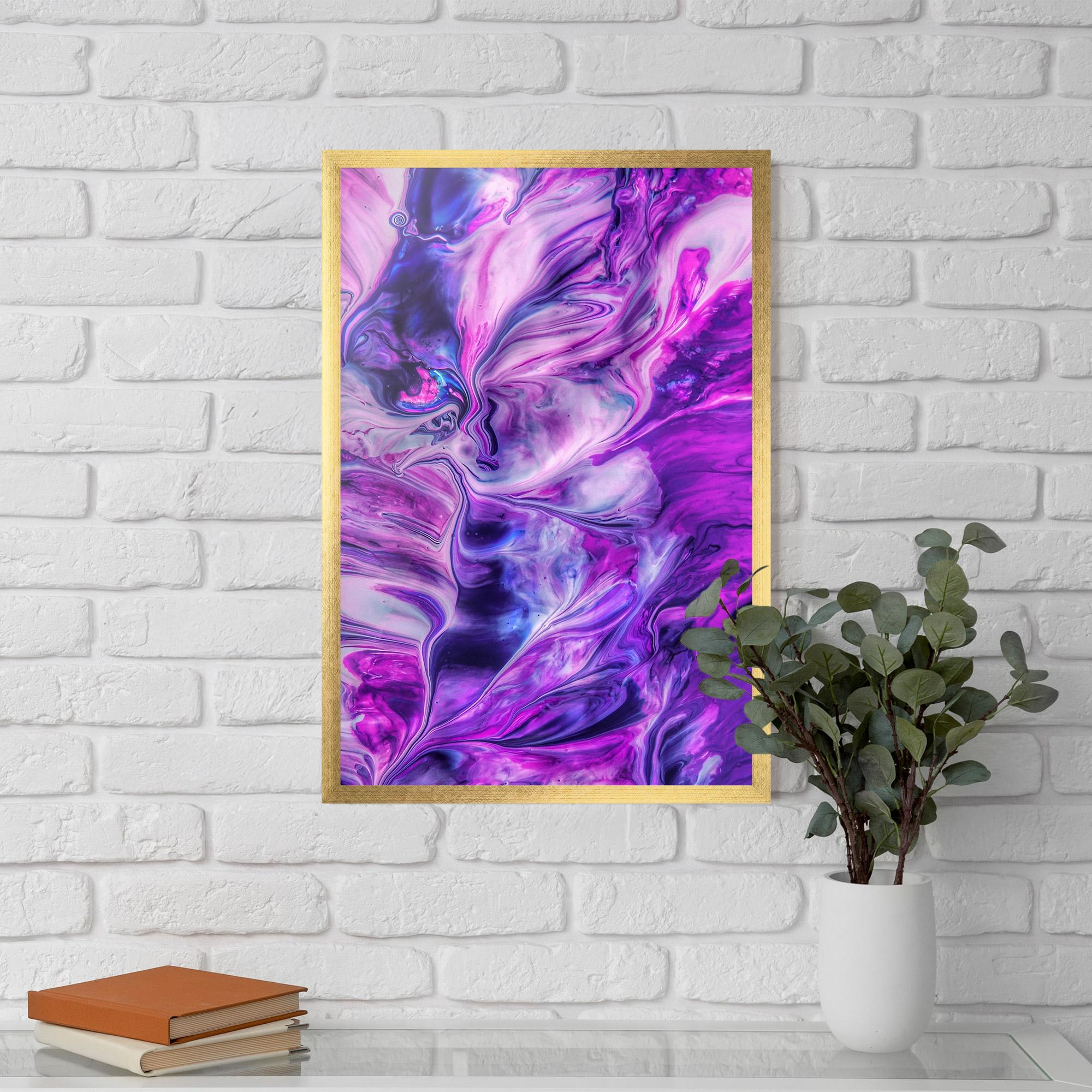 Gerahmte Poster Purple Fluid mockup 5