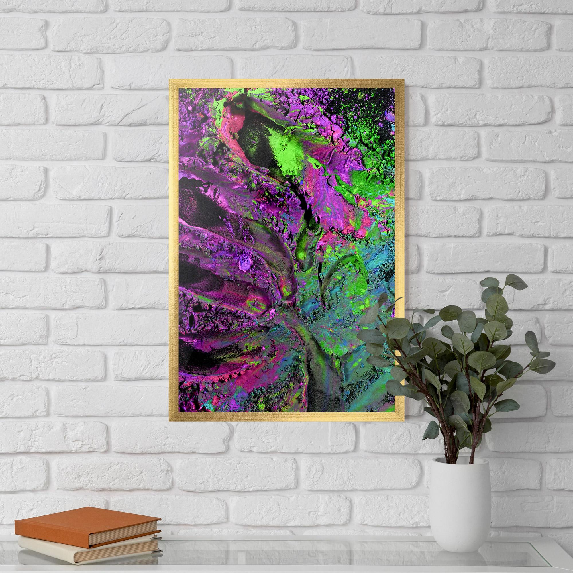 Gerahmte Poster Purple Powder mockup 5