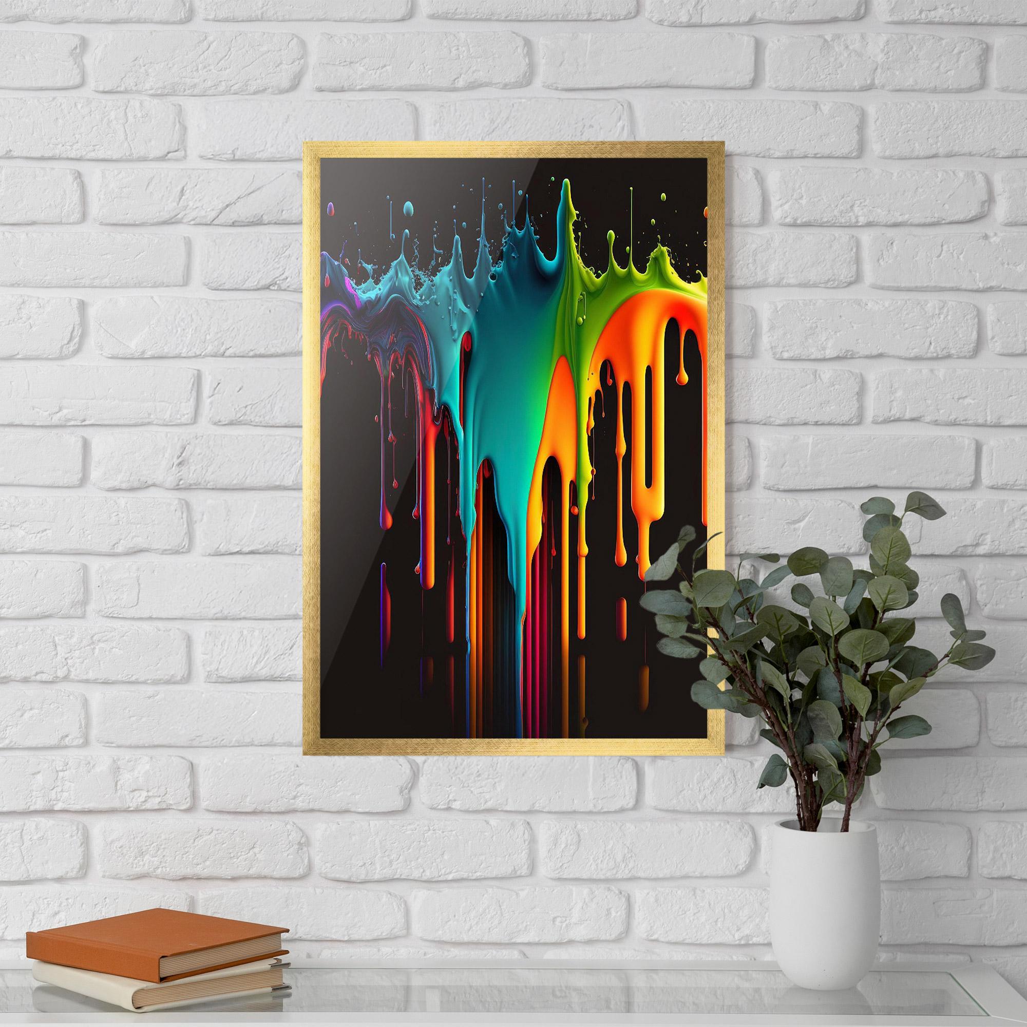 Gerahmte Poster Rainbow Floating Colors mockup 5
