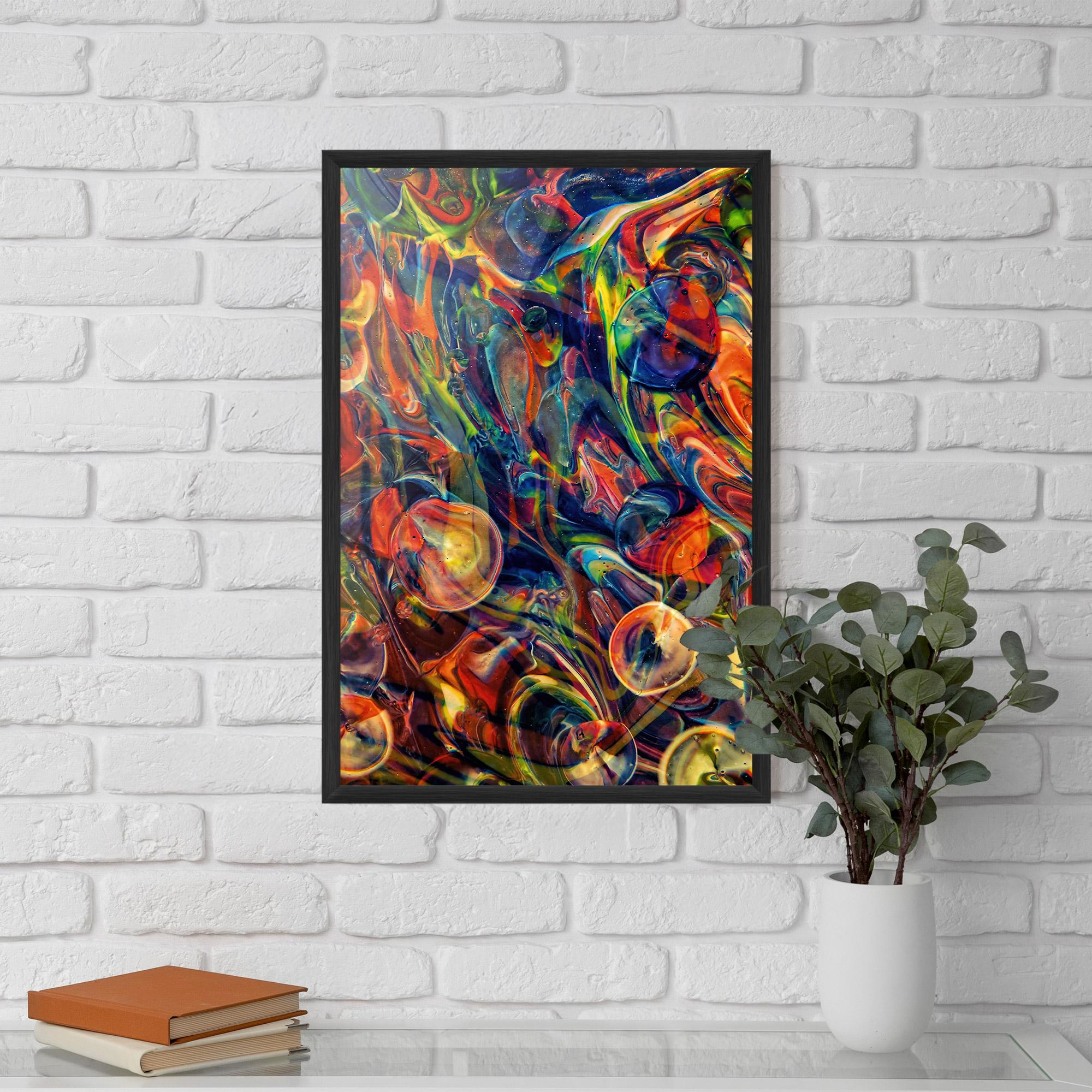 Gerahmte Poster Abstract Glass mockup 5