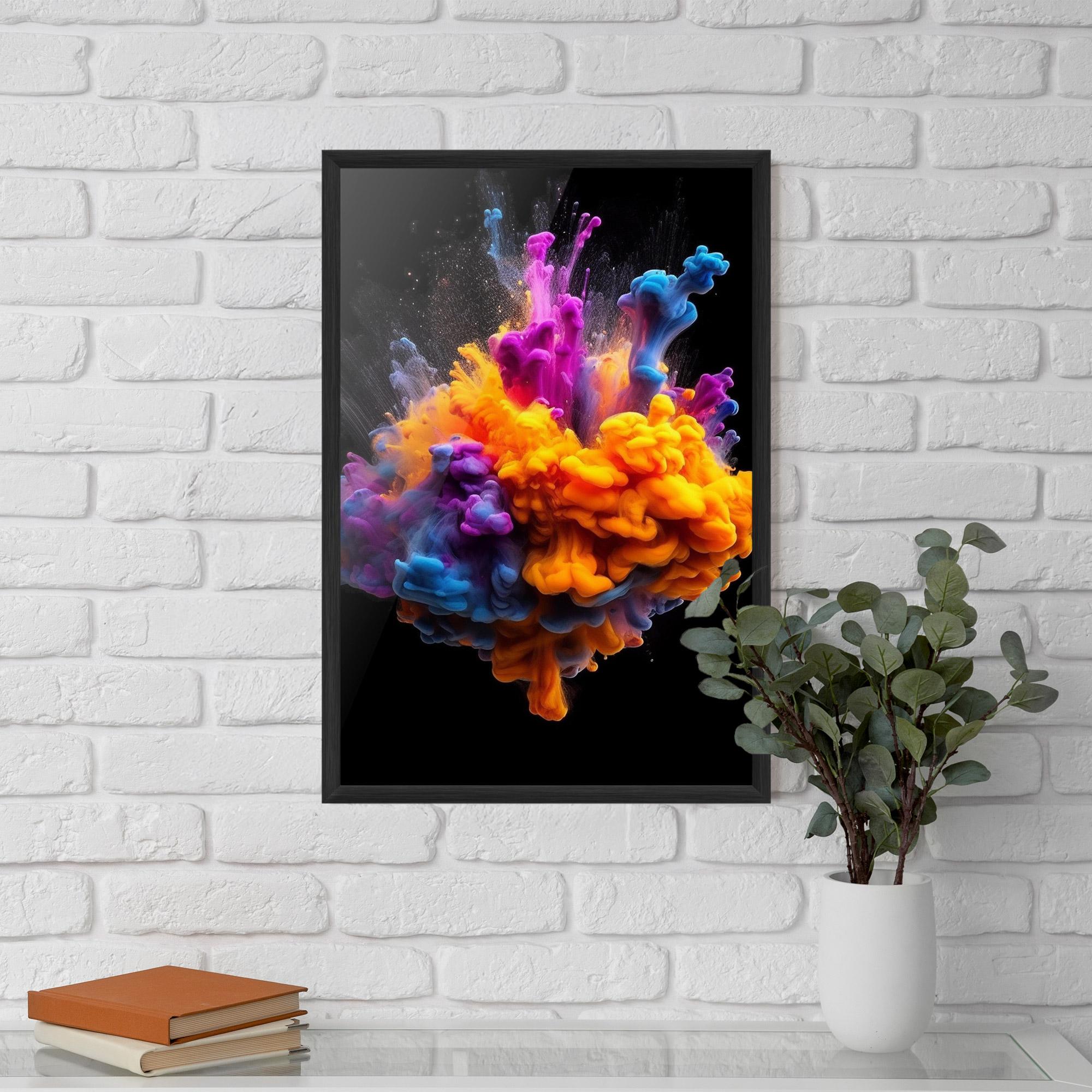 Gerahmte Poster Colorful Cloud Liquid mockup 5