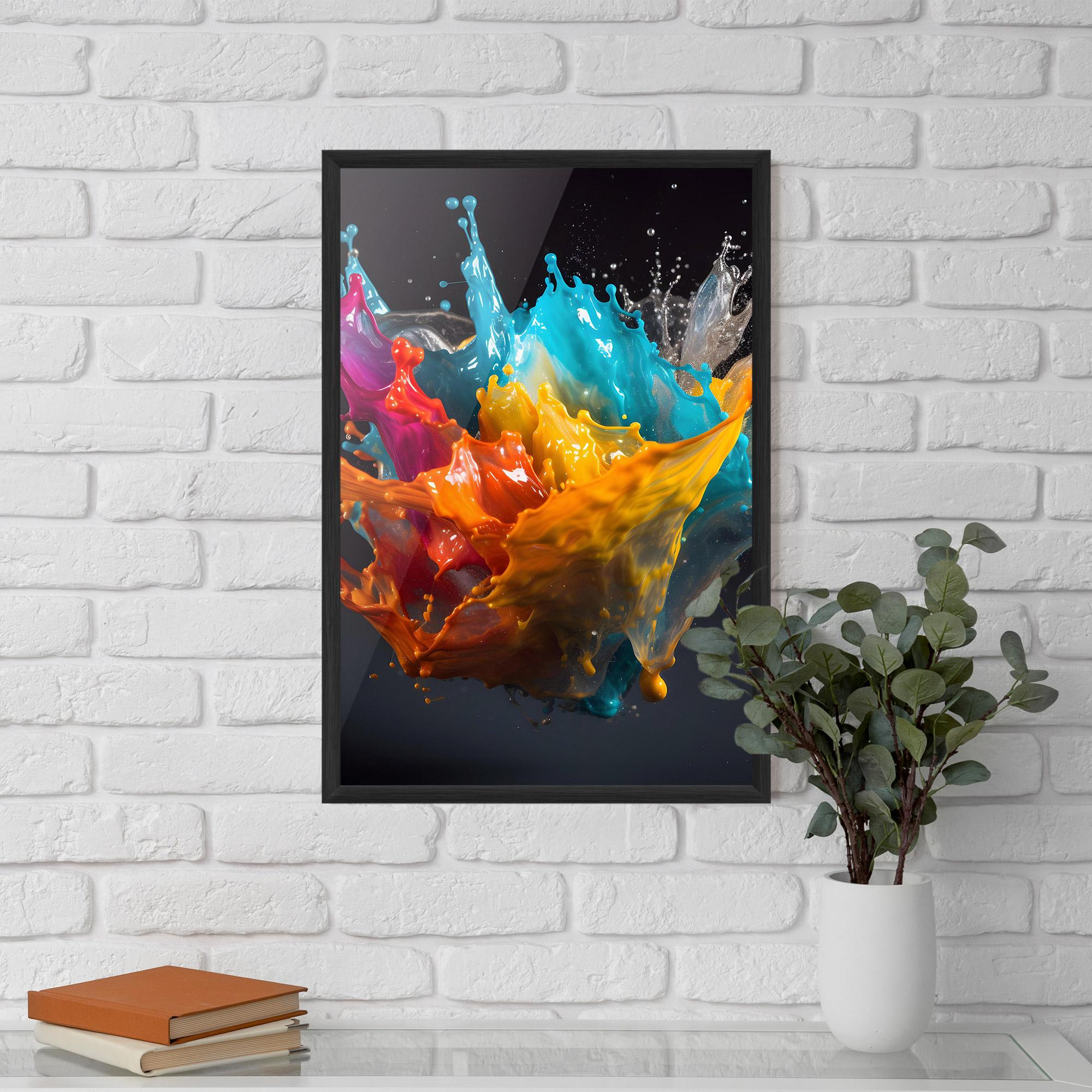 Gerahmte Poster Colorful Splash Floating mockup 5