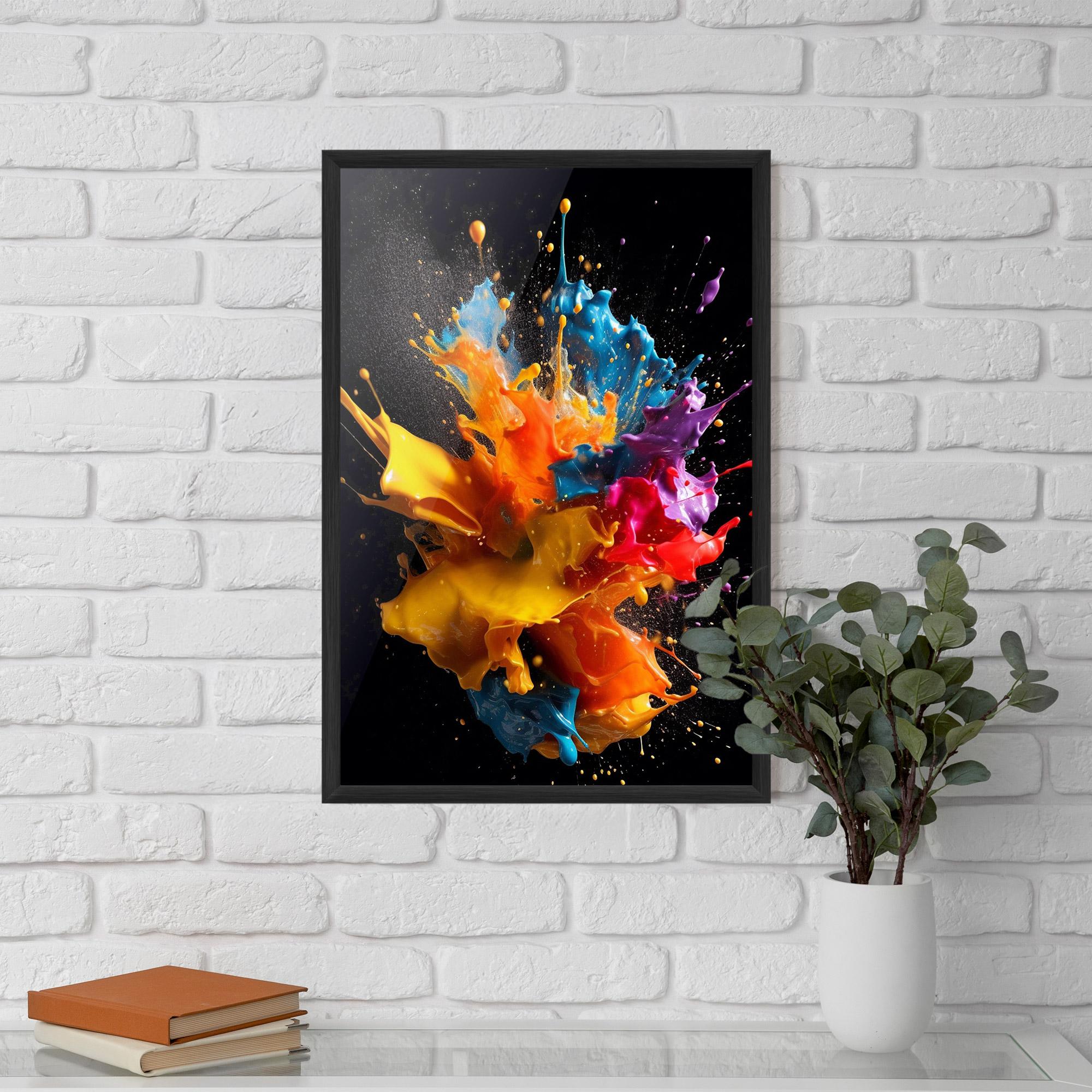 Gerahmte Poster Colors Splashing mockup 5