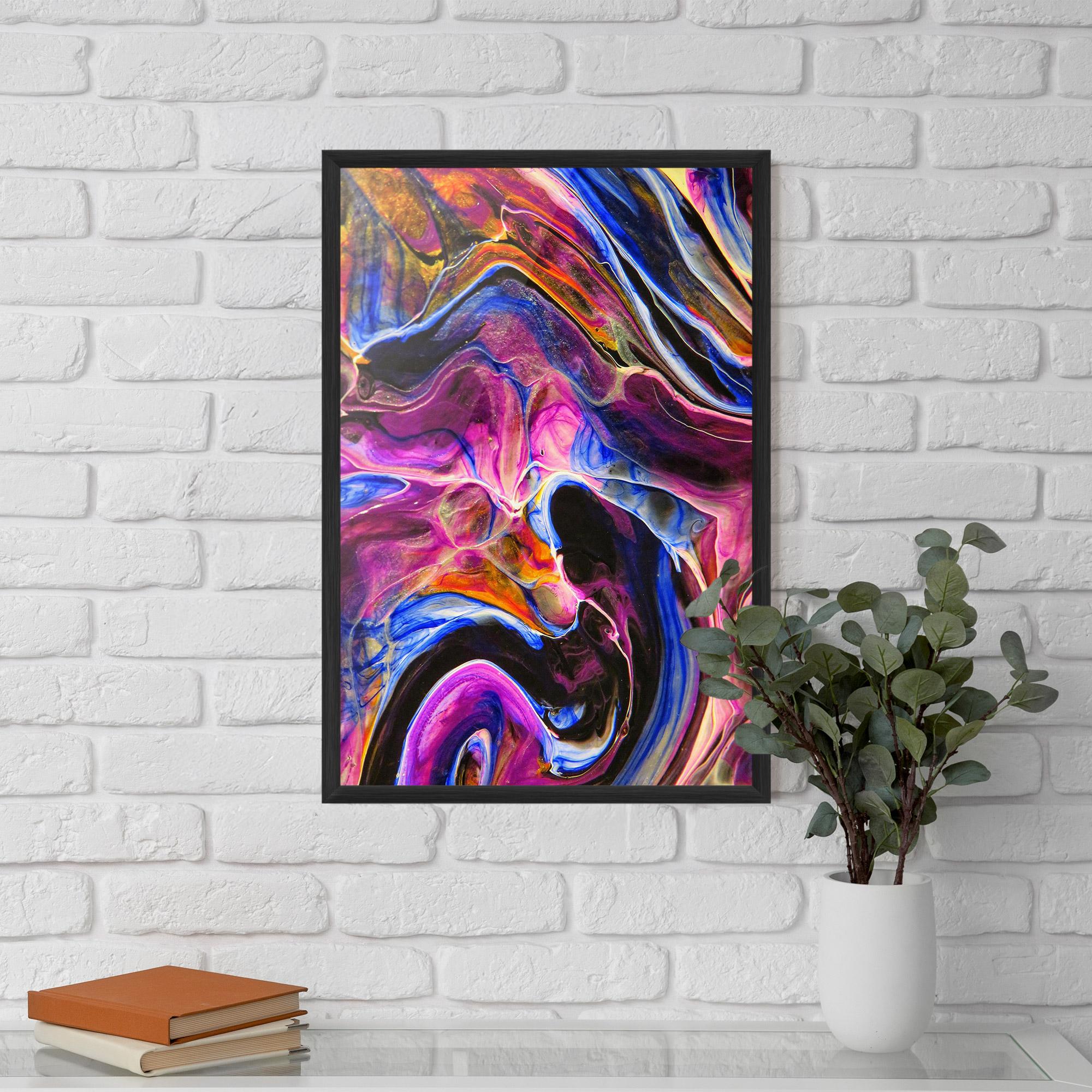 Gerahmte Poster Colourful Abstract Shades mockup 5