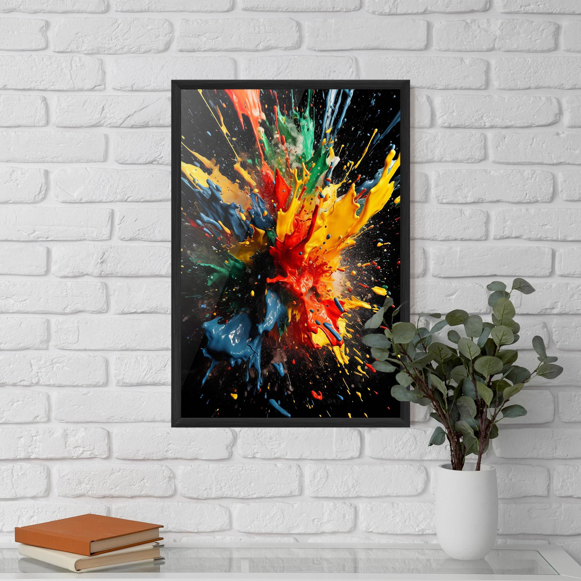 Gerahmte Poster Floating Color Splash mockup 5