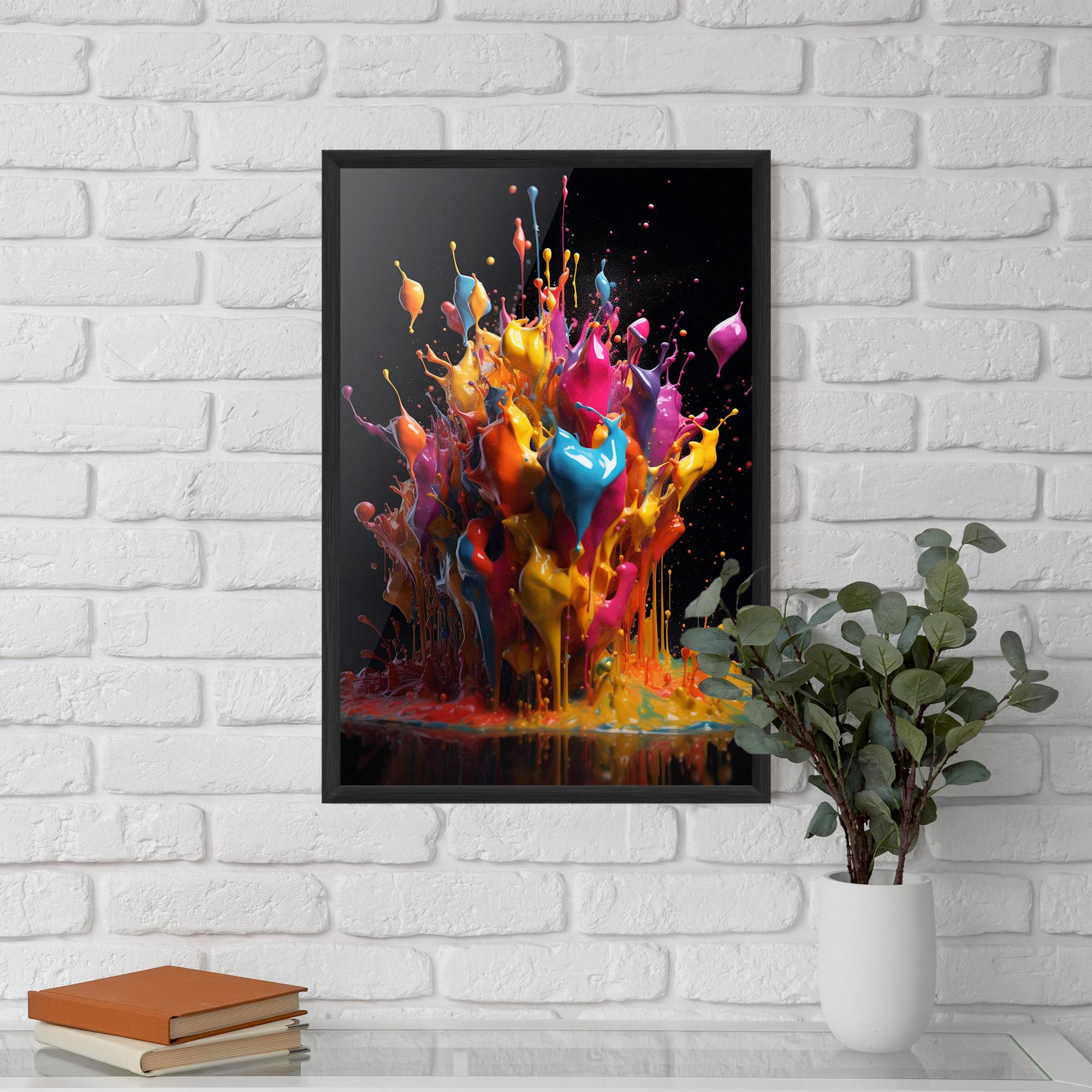 Gerahmte Poster Liquid Splashing mockup 5