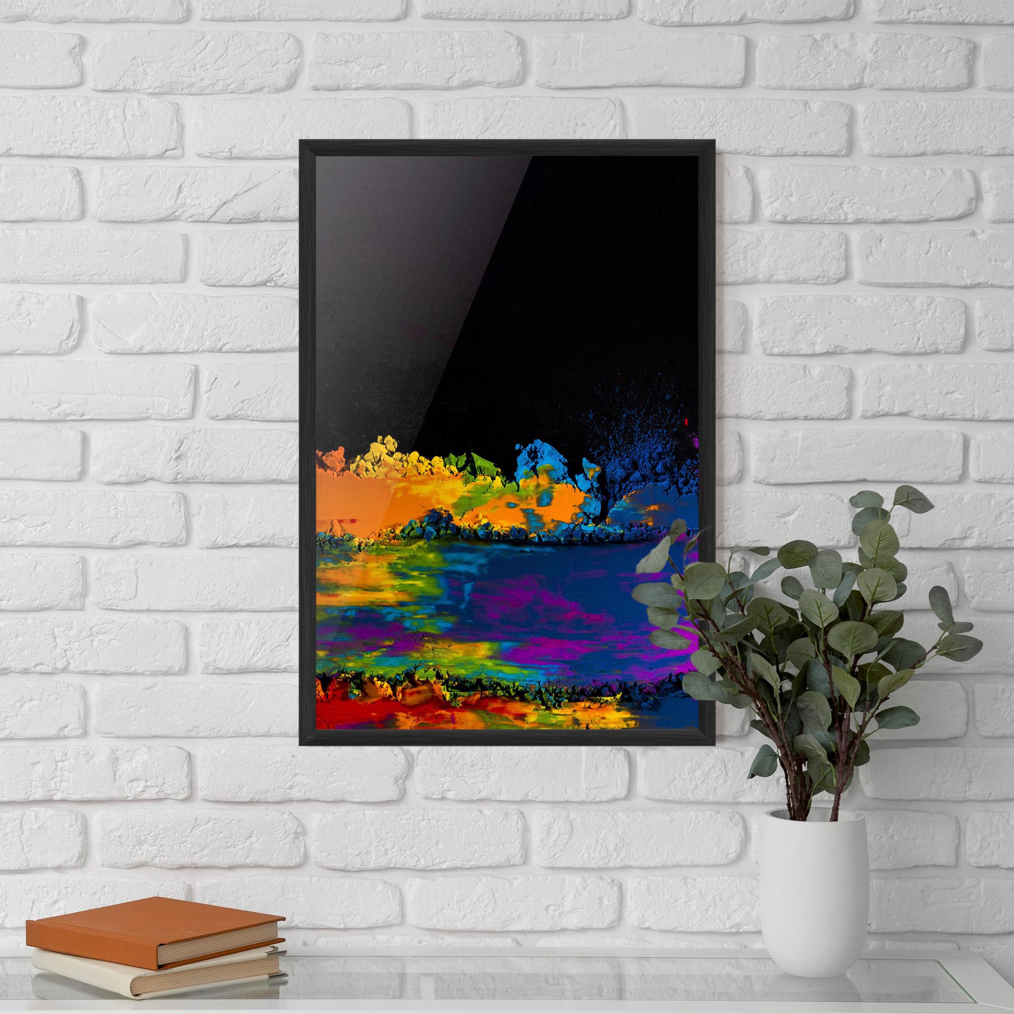 Gerahmte Poster Mixed Holi Colors mockup 5