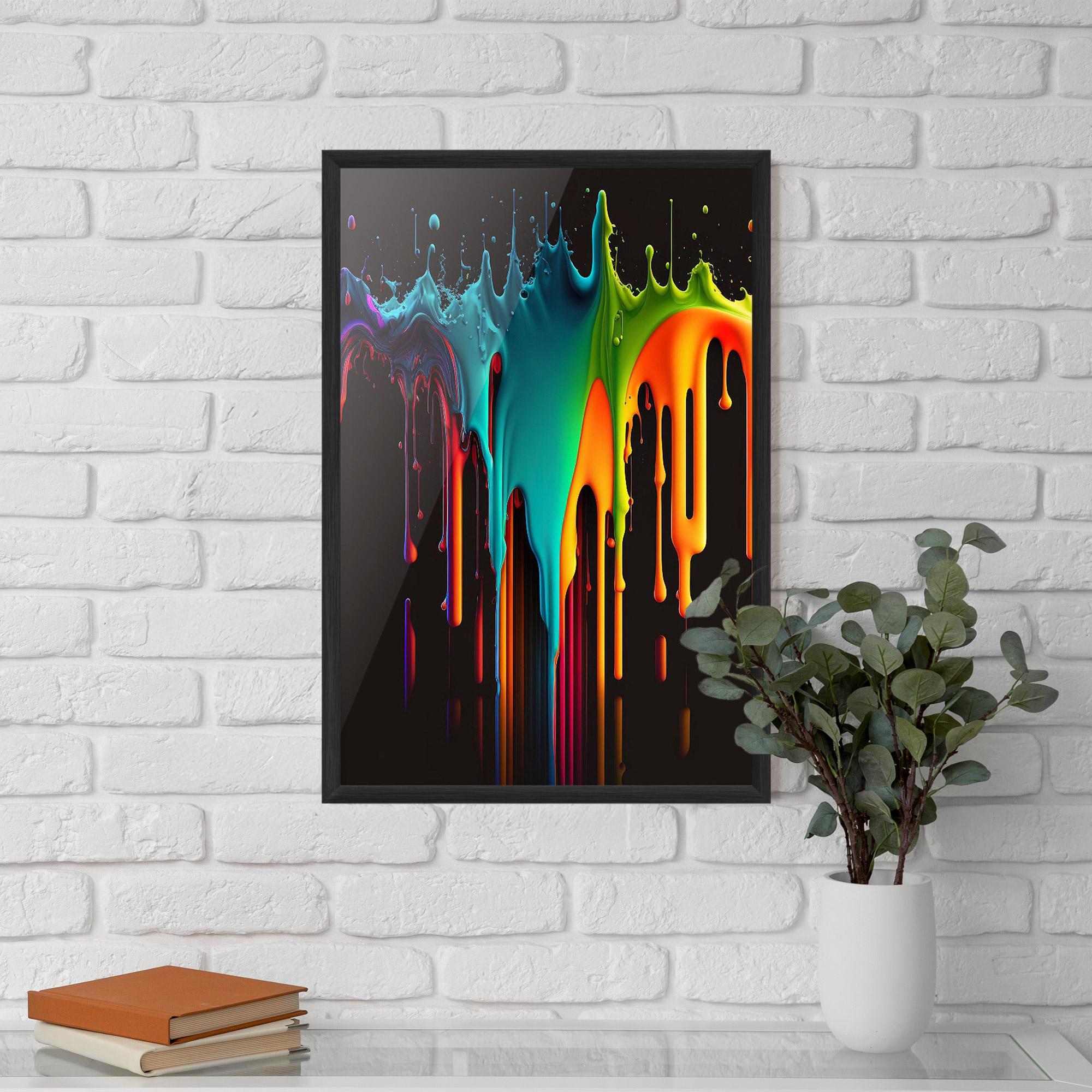 Gerahmte Poster Rainbow Floating Colors mockup 5