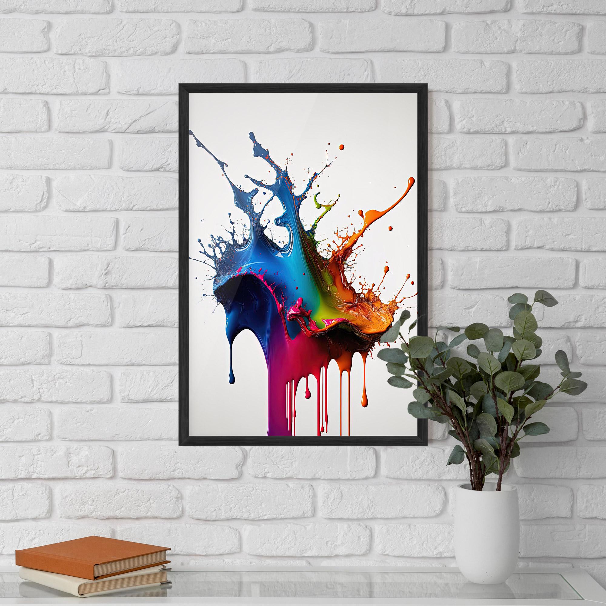 Gerahmte Poster Yellow Blue Floating mockup 5