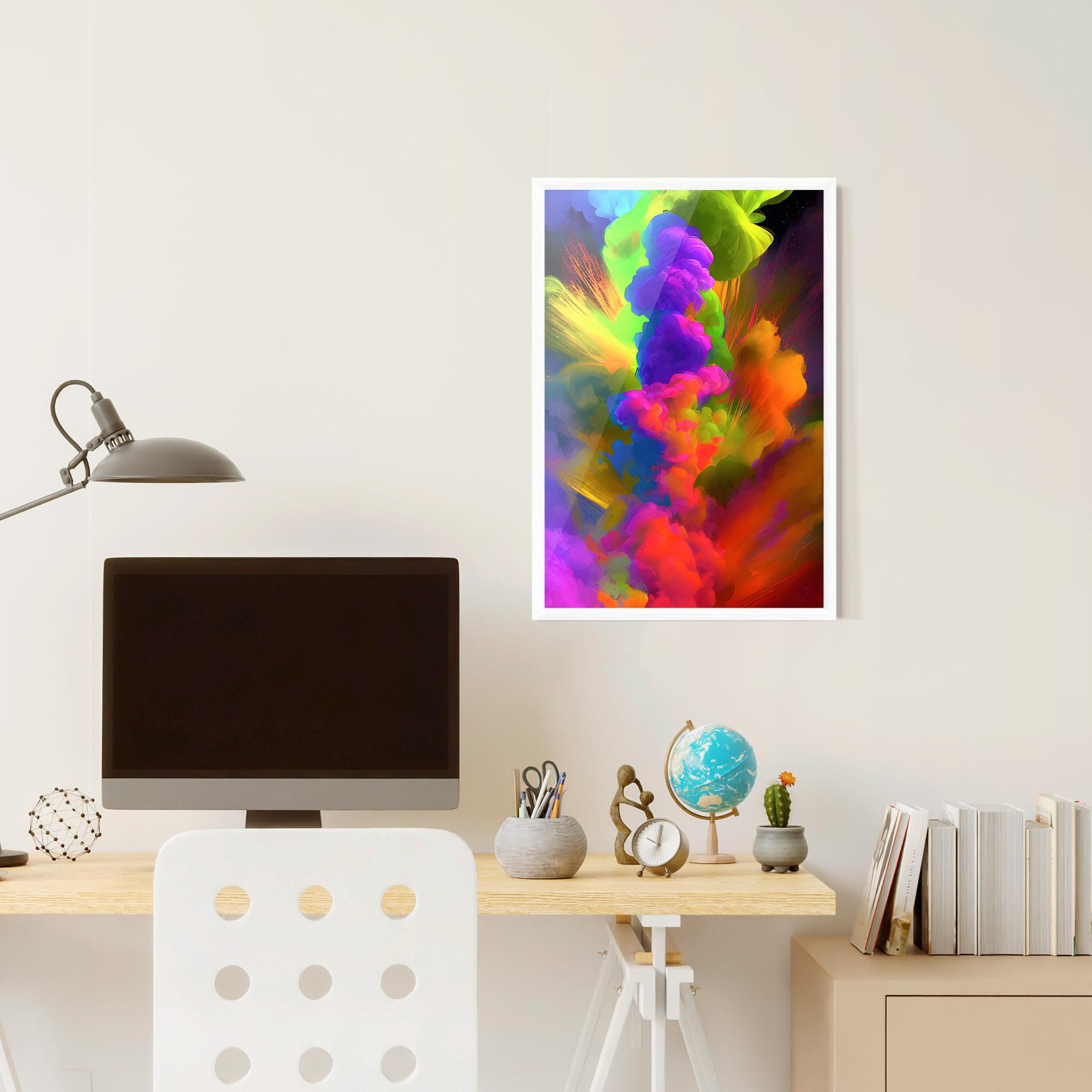 Gerahmte Poster Blurred Colorful Smoke mockup 6