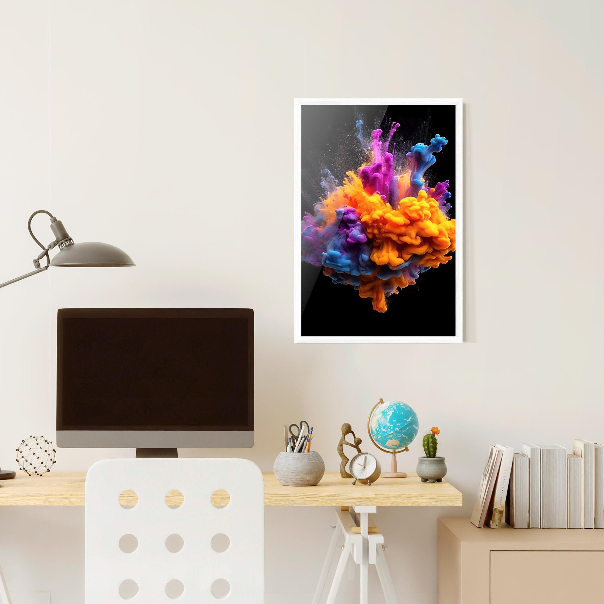 Gerahmte Poster Colorful Cloud Liquid mockup 6