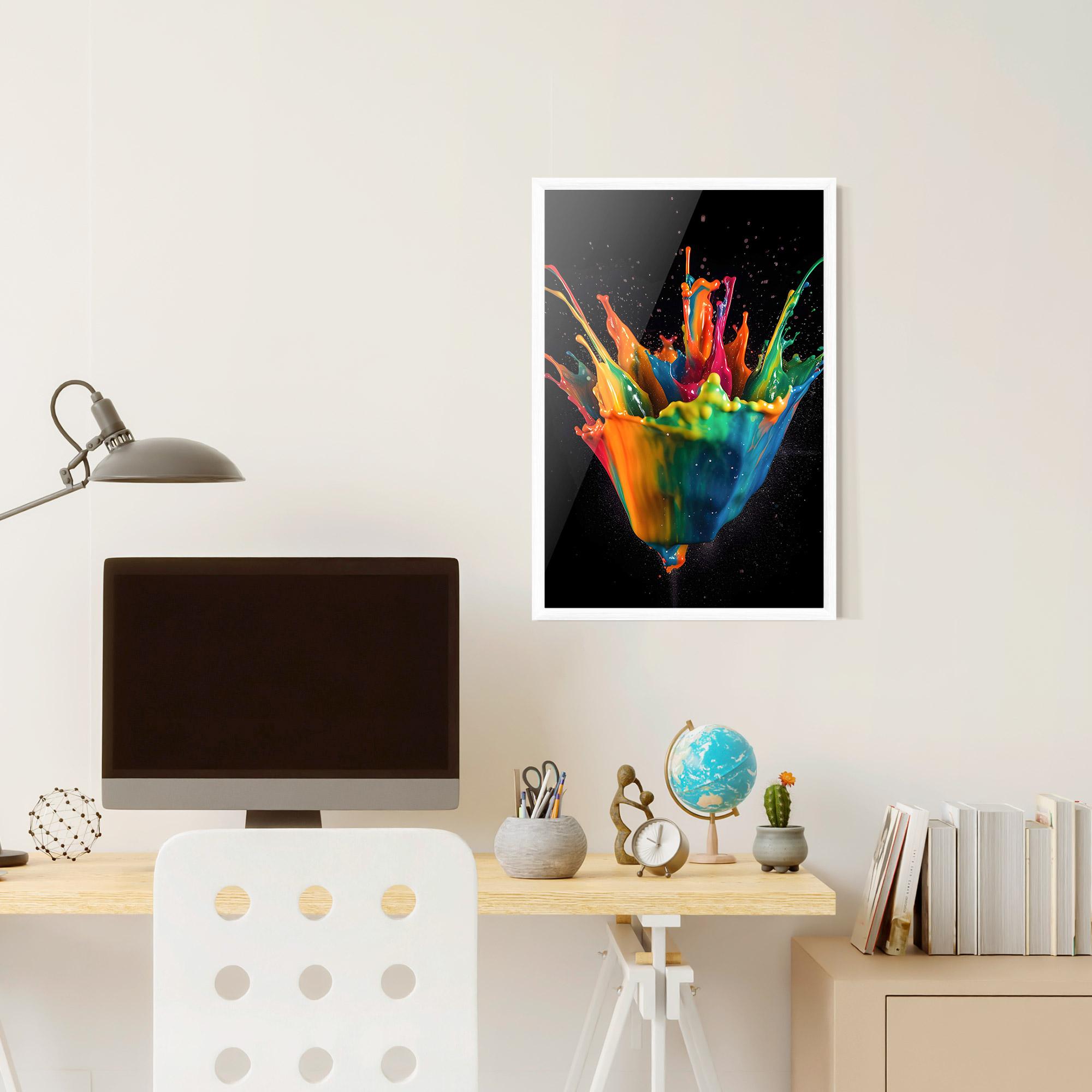 Gerahmte Poster Colorful Paint Dropped mockup 6