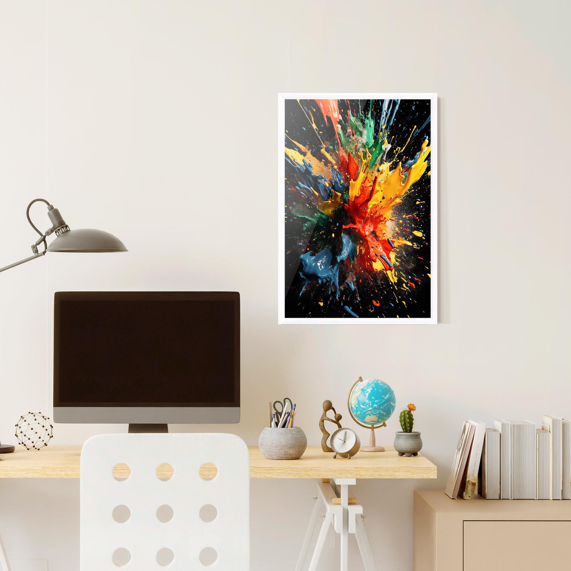 Gerahmte Poster Floating Color Splash mockup 6